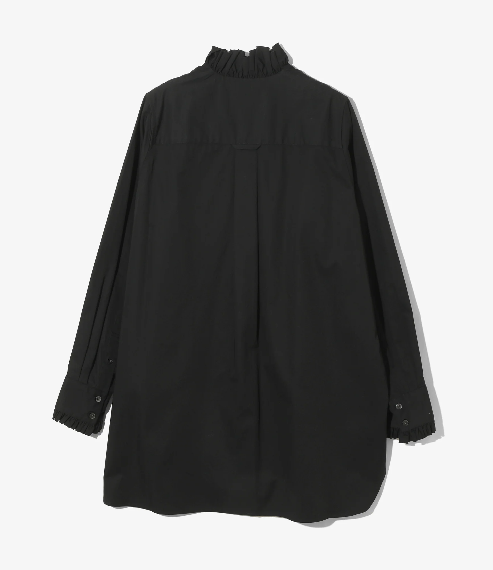 Frill Stand Collar Shirt - Black 4 Frill Stand Collar Shirt - Black