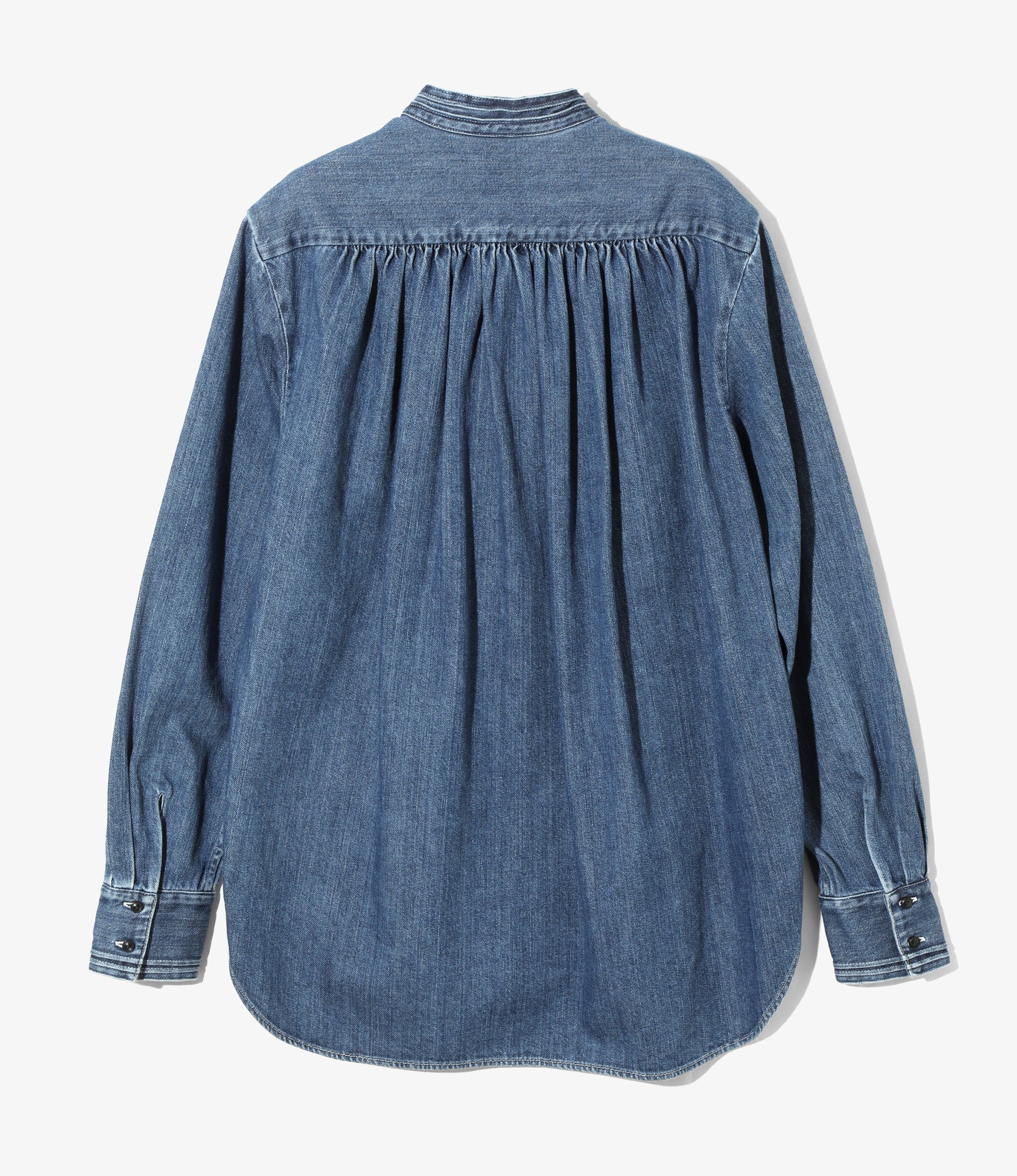 Ribbon Tie Blouse - Indigo - Denim