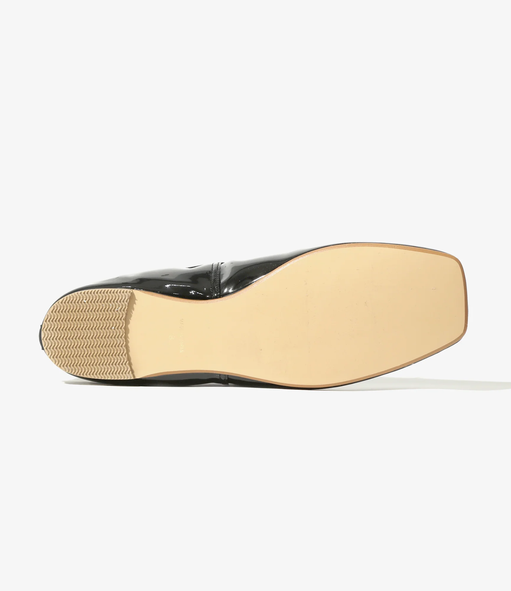 Material Combination Ballet Shoes - Black