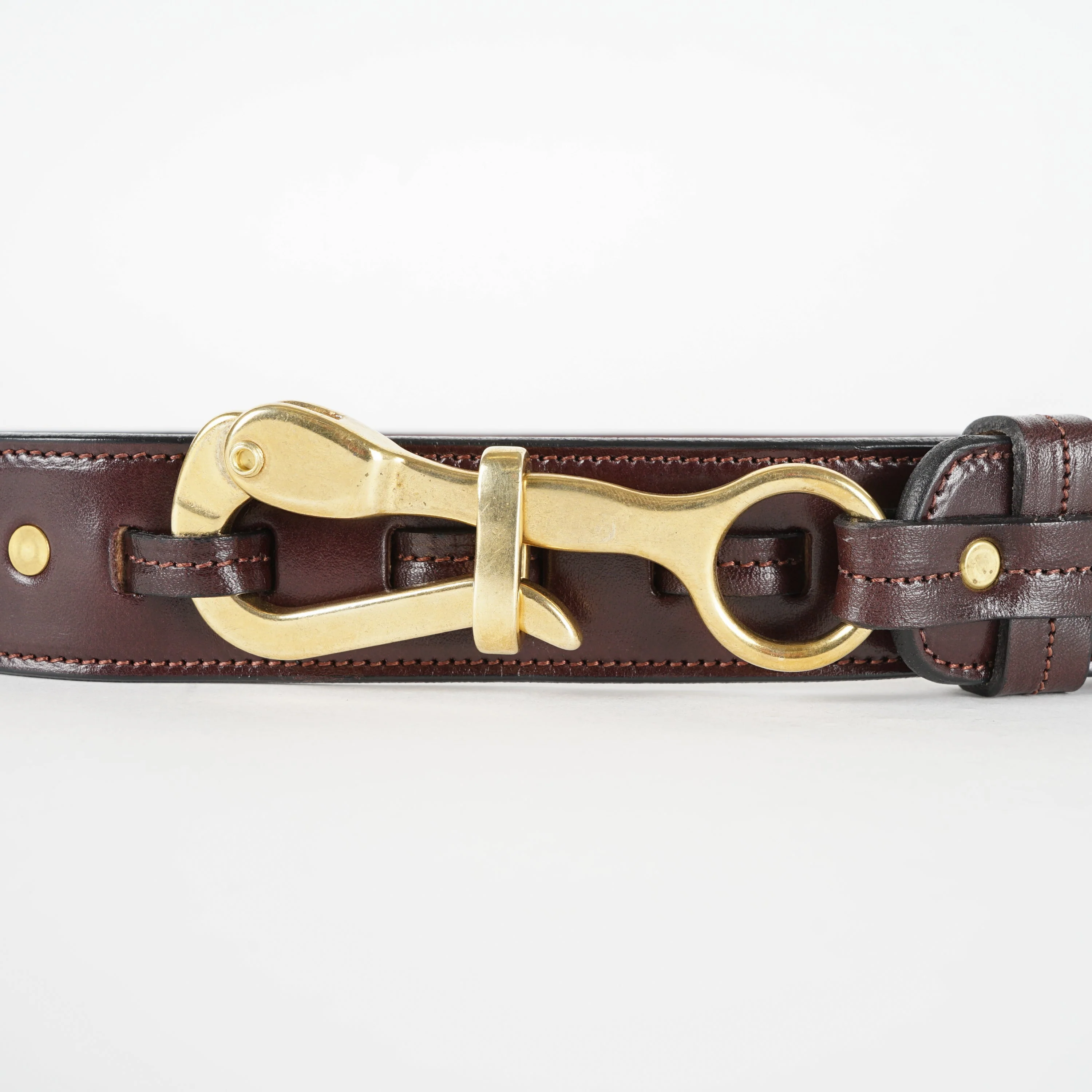1 1/2" Pelican Belt with Unique Buckle - Havana