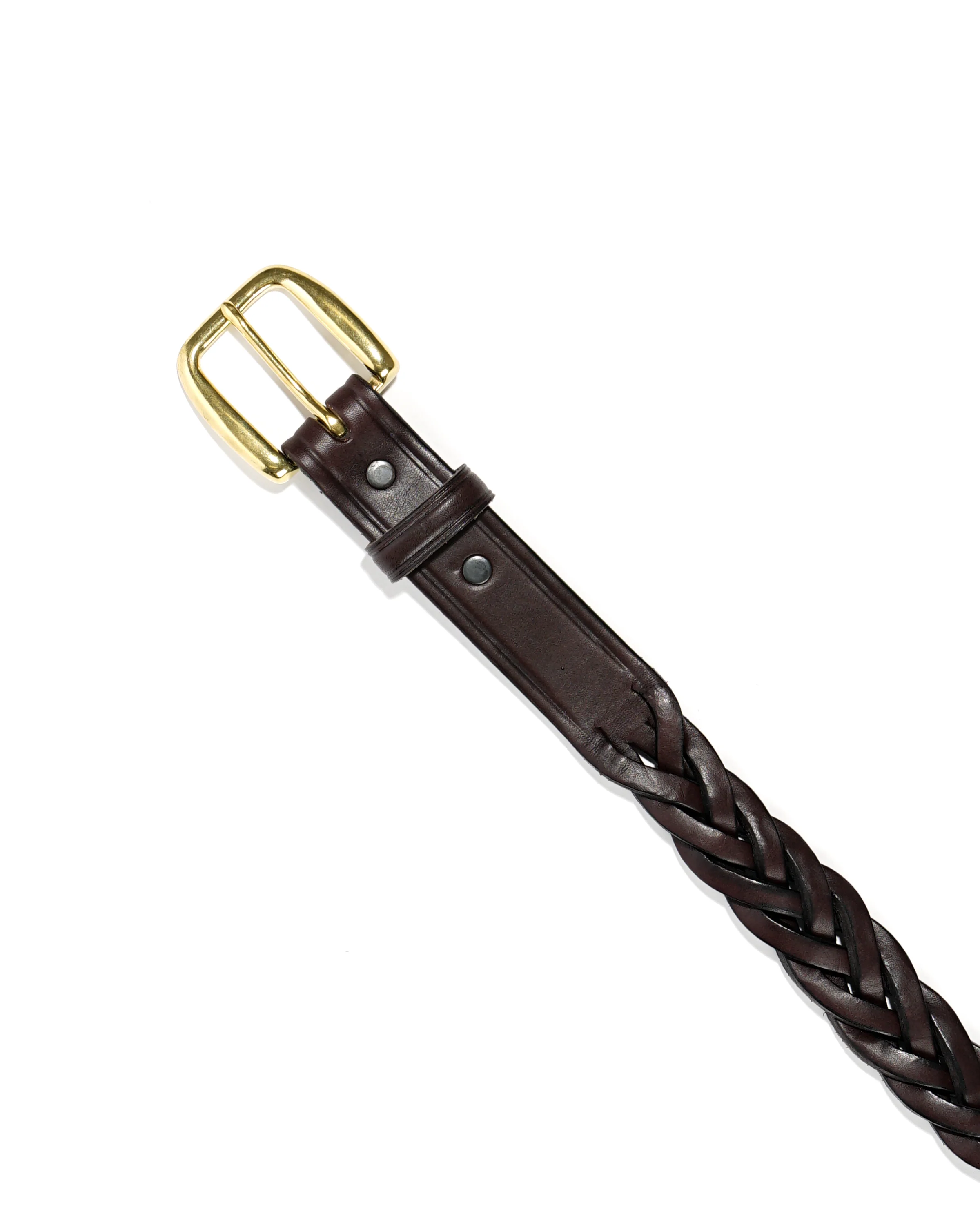 1 1/4" Braided Belt - Havana