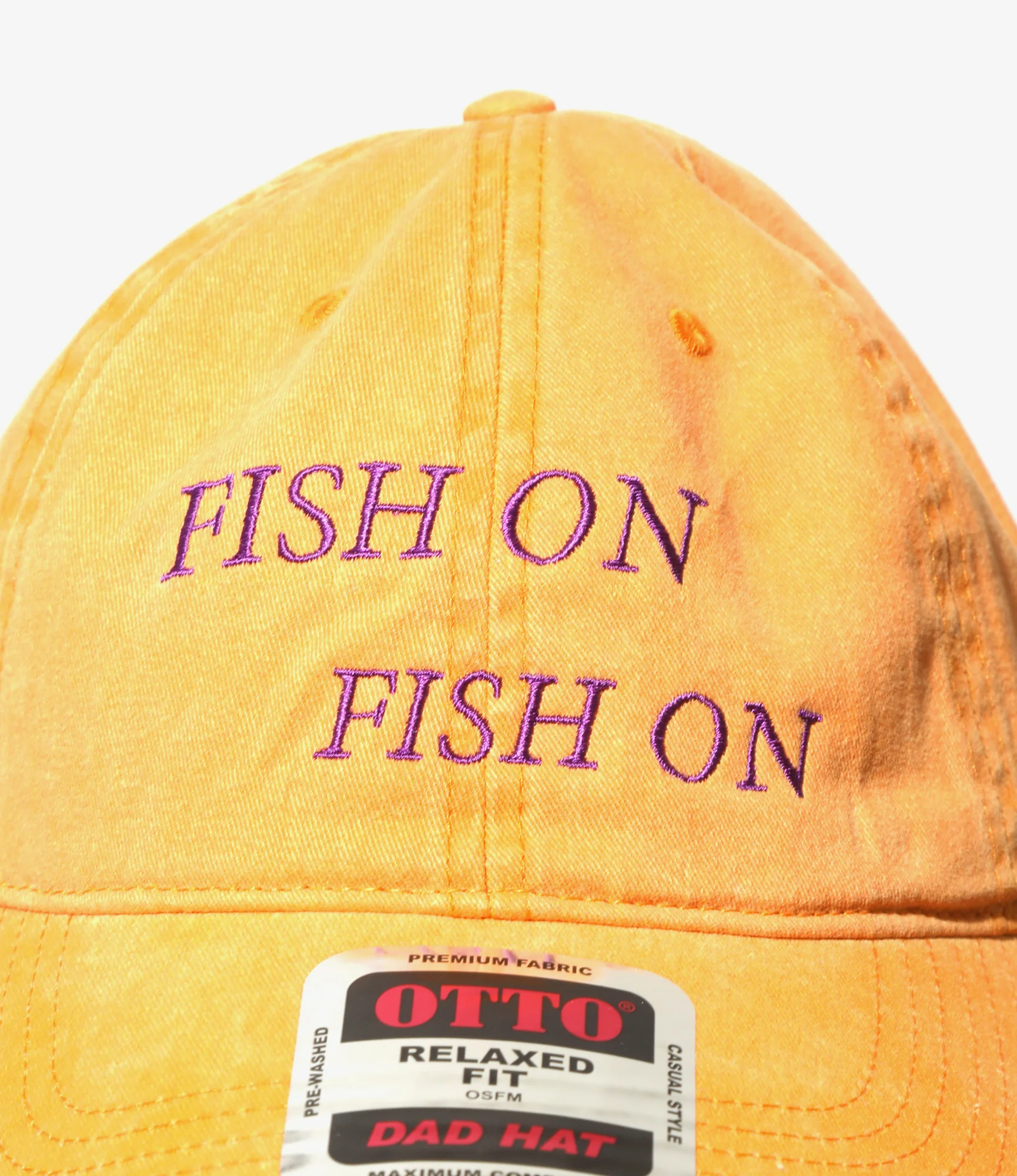 Strap Back Cap - Orange - FISH ON