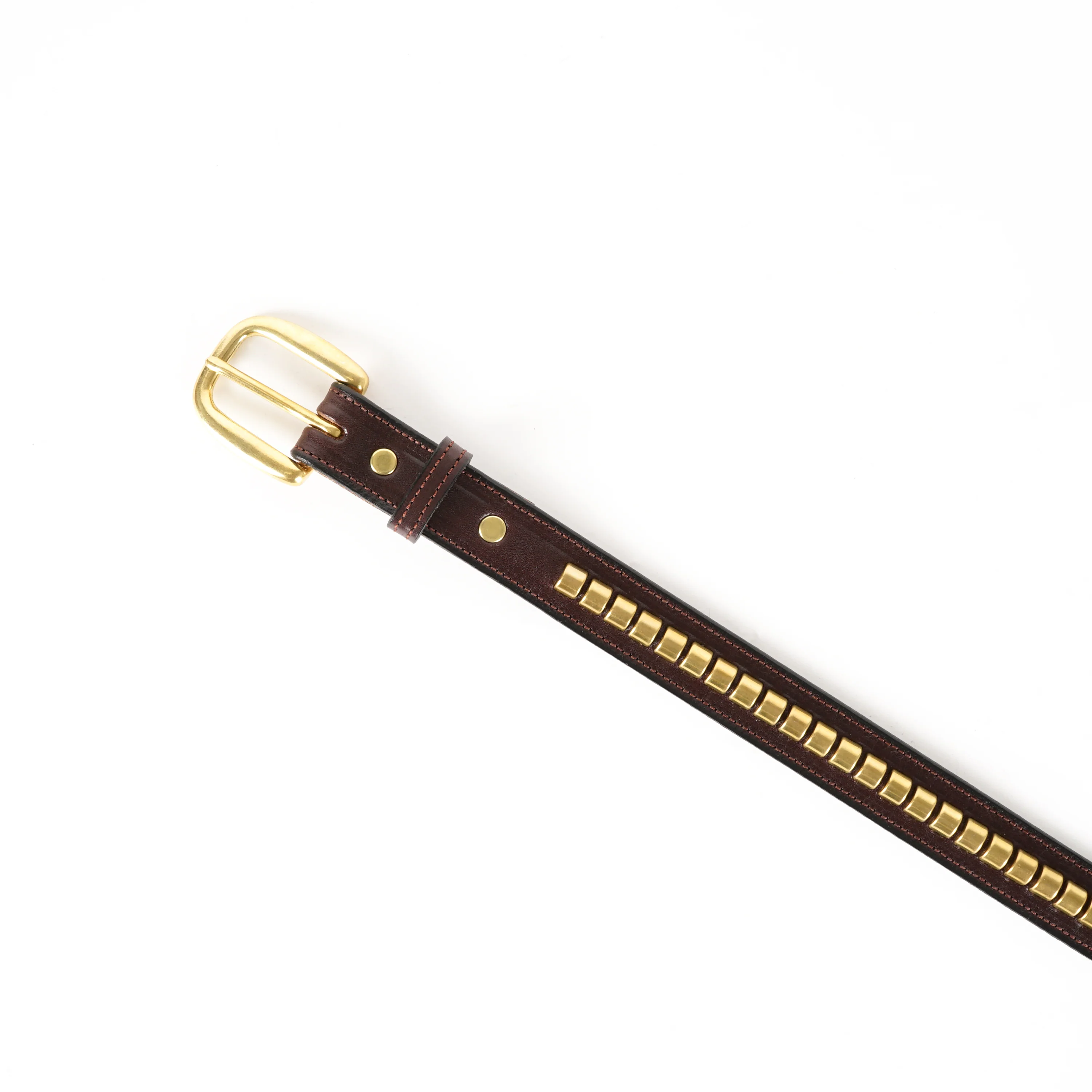 1" Clincher Belt - Havana/Brass