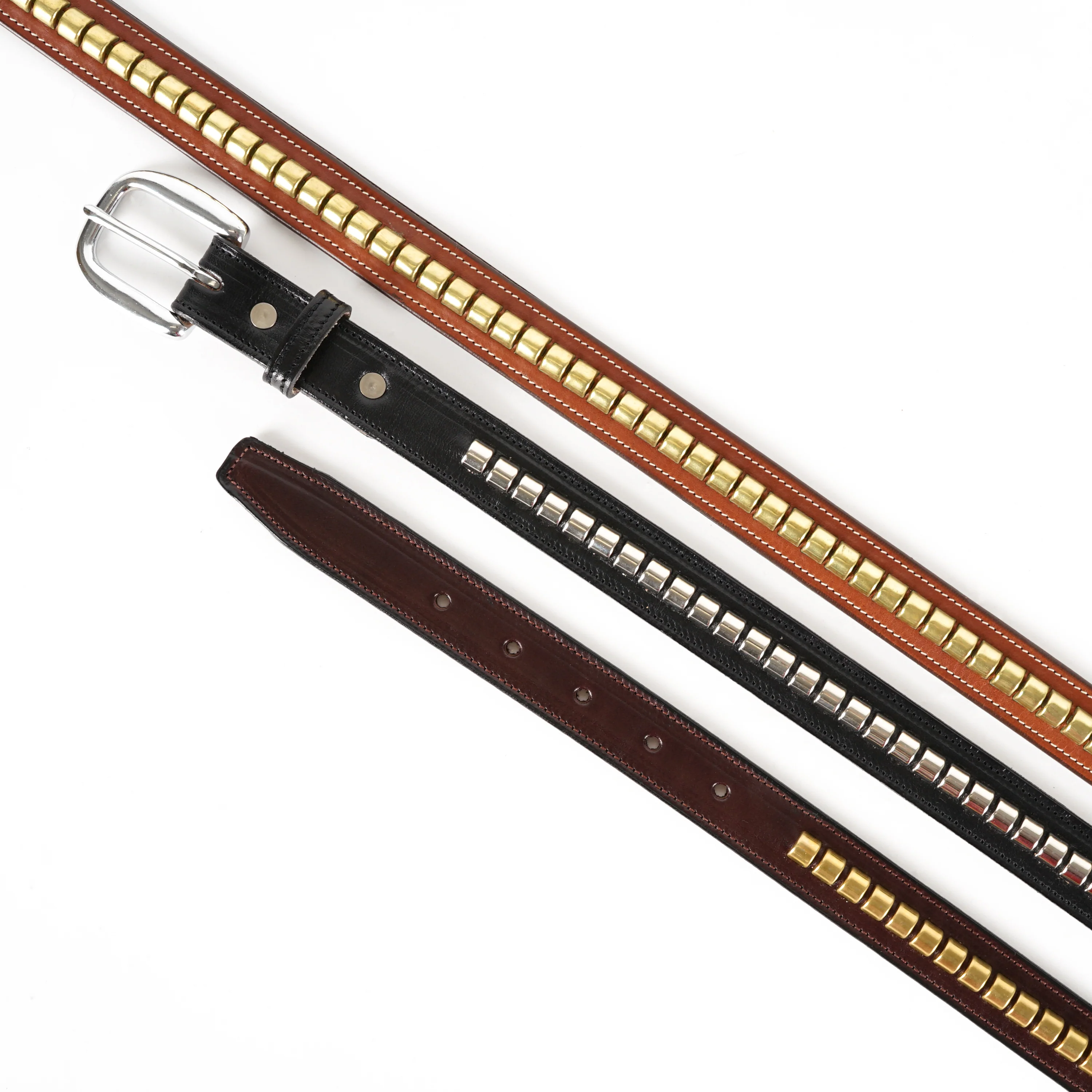 1" Clincher Belt - Havana/Brass 3 1" Clincher Belt - Havana/Brass