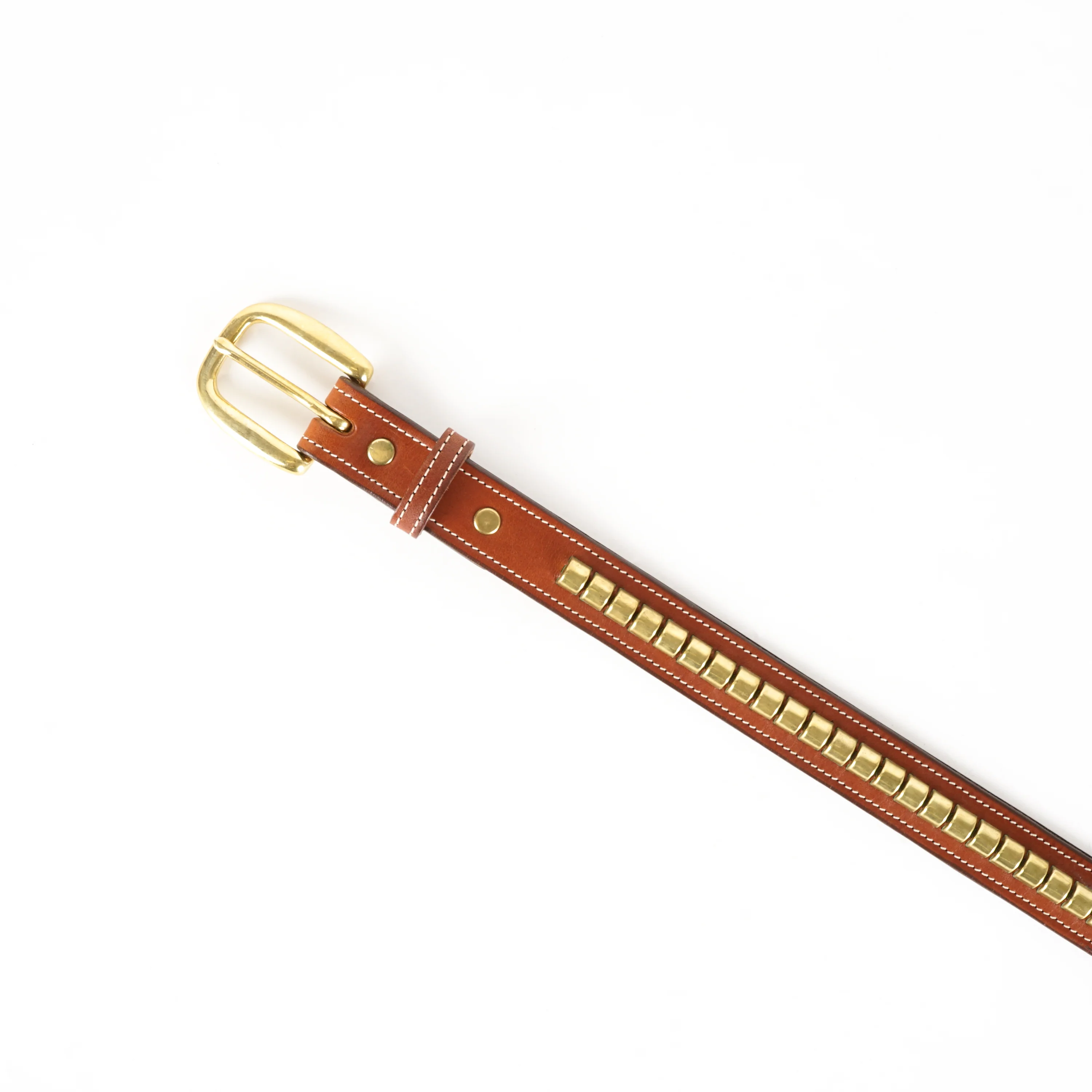1" Clincher Belt - Oak/Brass