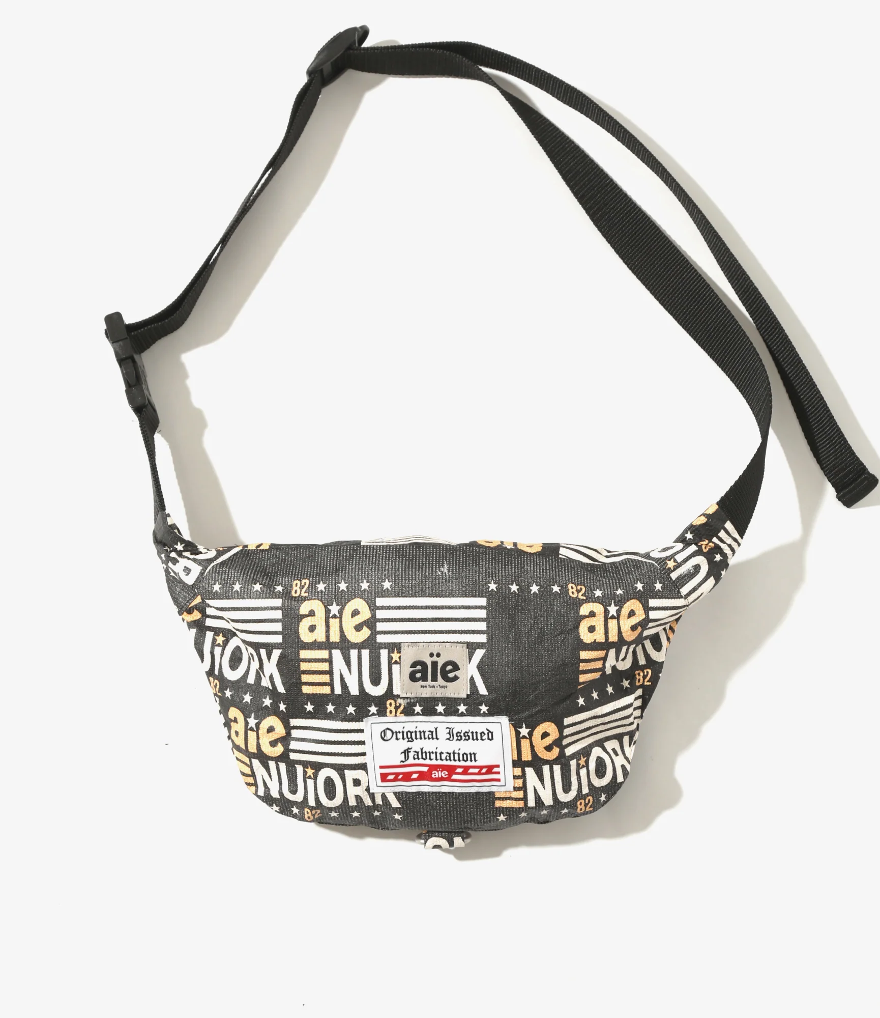 Waist Bag - Black - aie Printed Tyvek