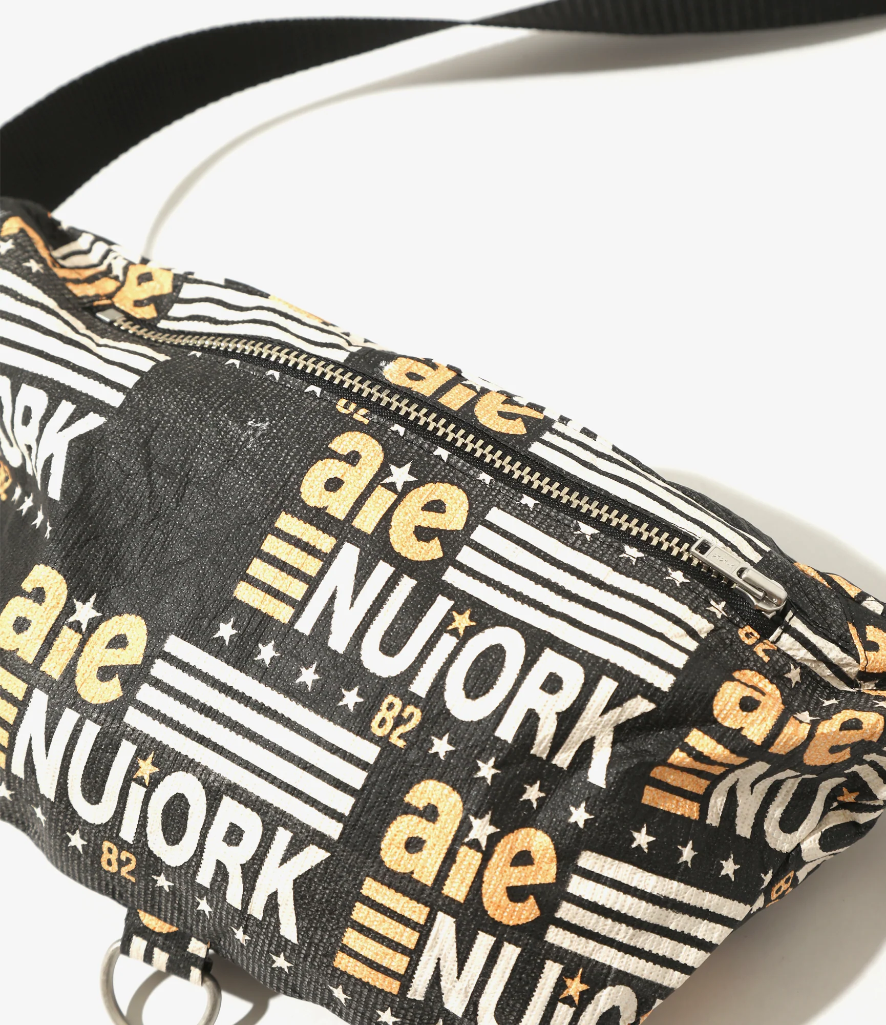 Waist Bag - Black - aie Printed Tyvek