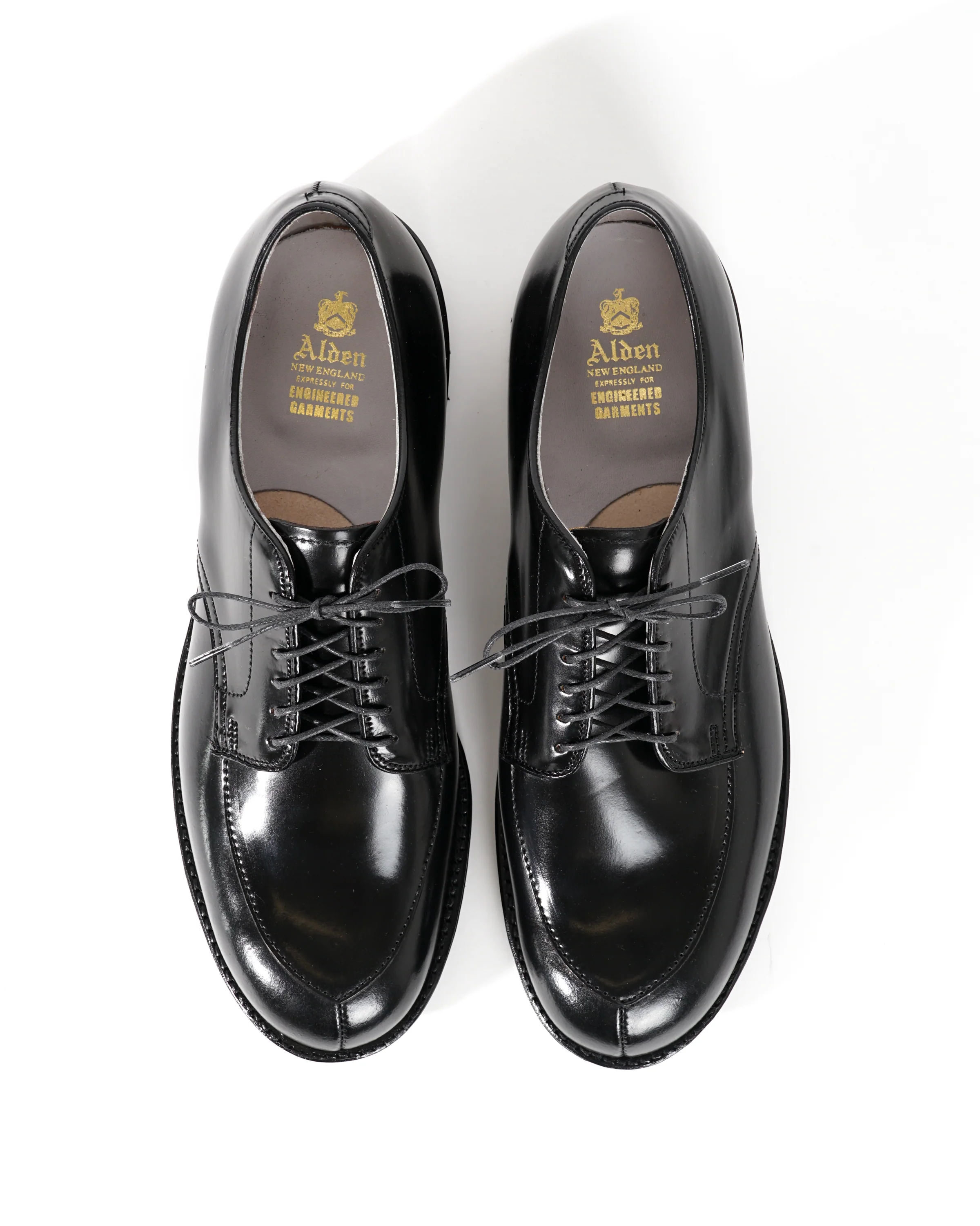 Engineered Garments x Alden - Algonquin V-Tip Blucher - Black Cordovan w/Commando Sole