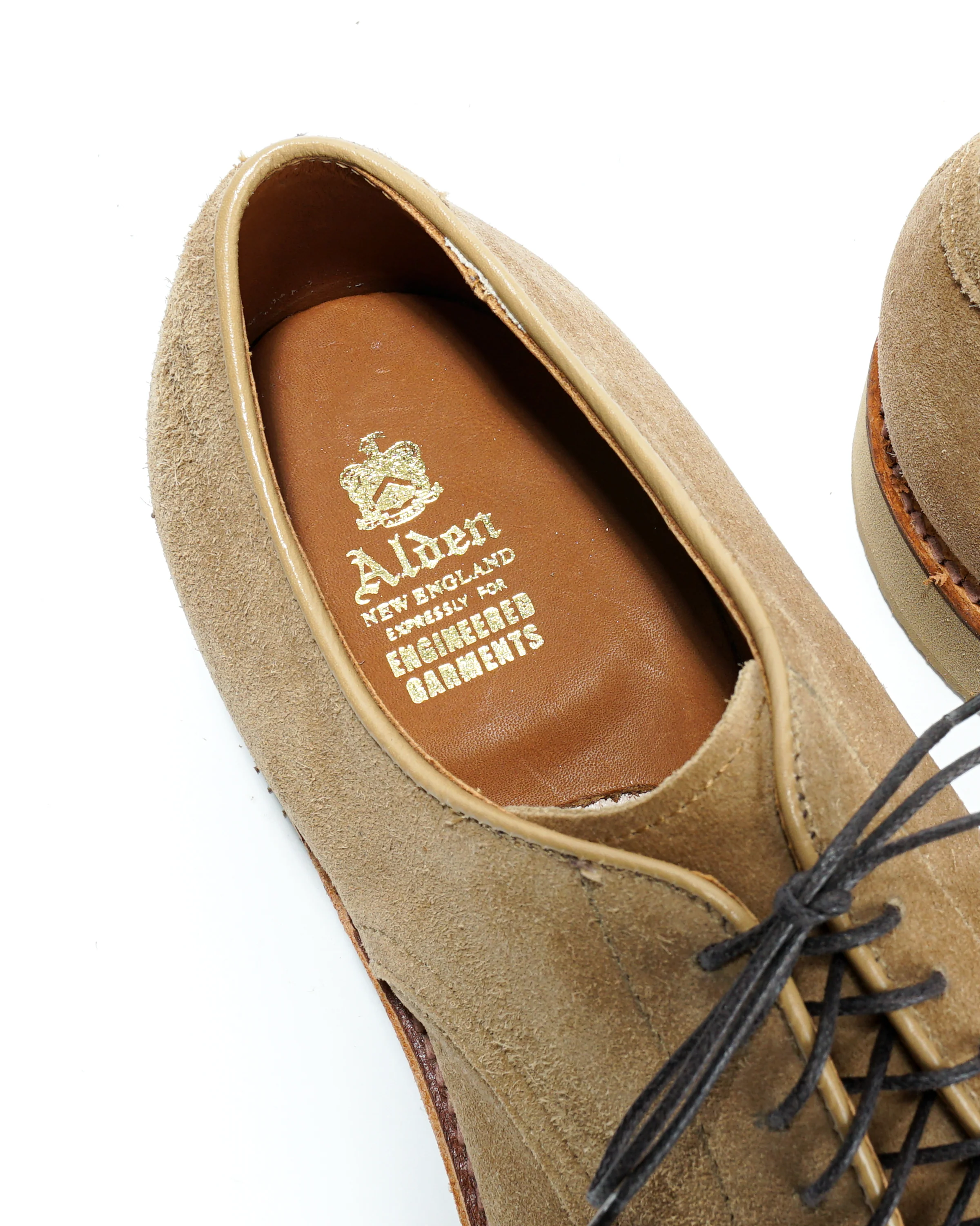Engineered Garments x Alden - Algonquin Blucher - Tan Suede 9 Engineered Garments x Alden - Algonquin Blucher - Tan Suede