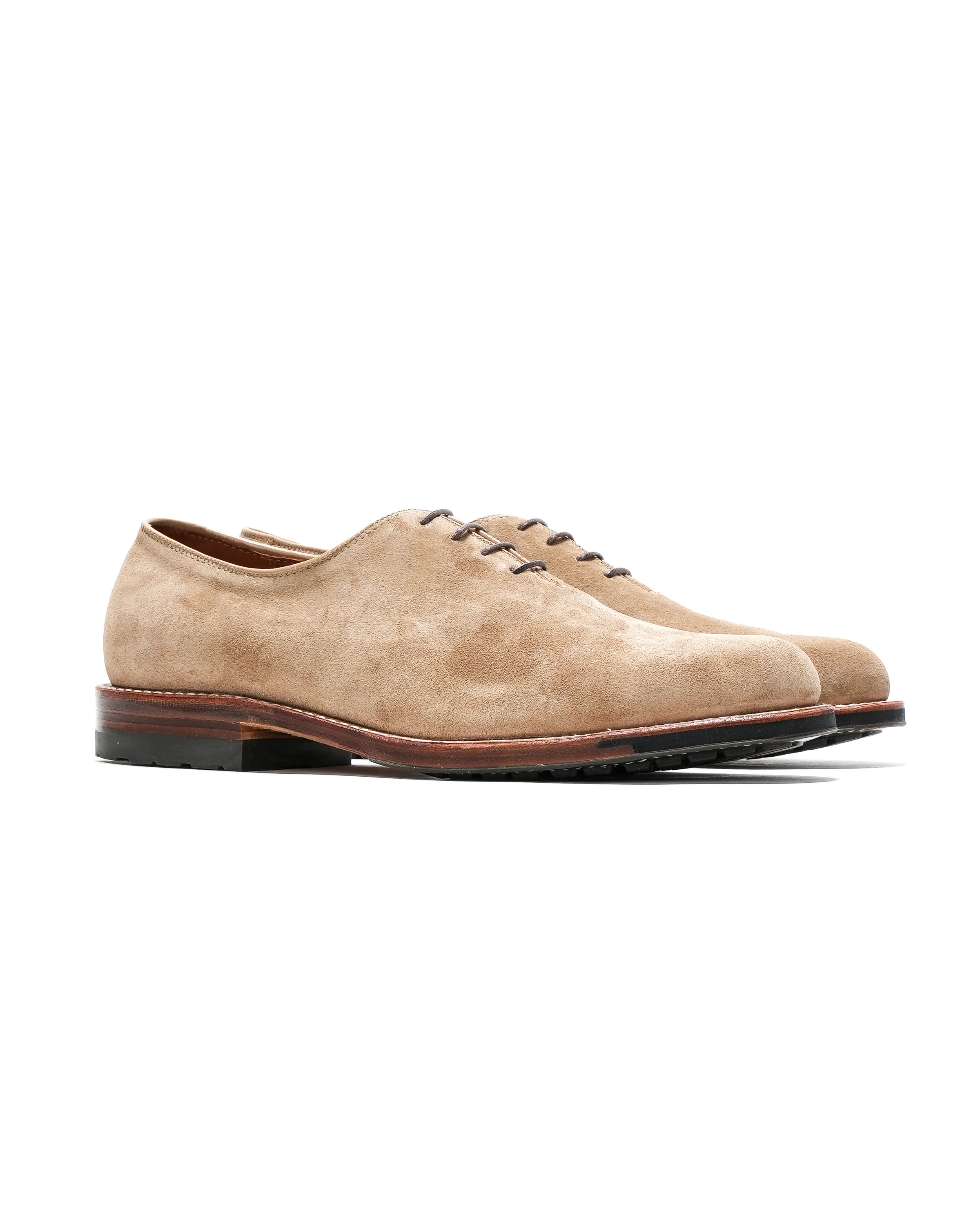 Engineered Garments x Alden - Wholecut  Plain Toe Oxford - Tan Suede
