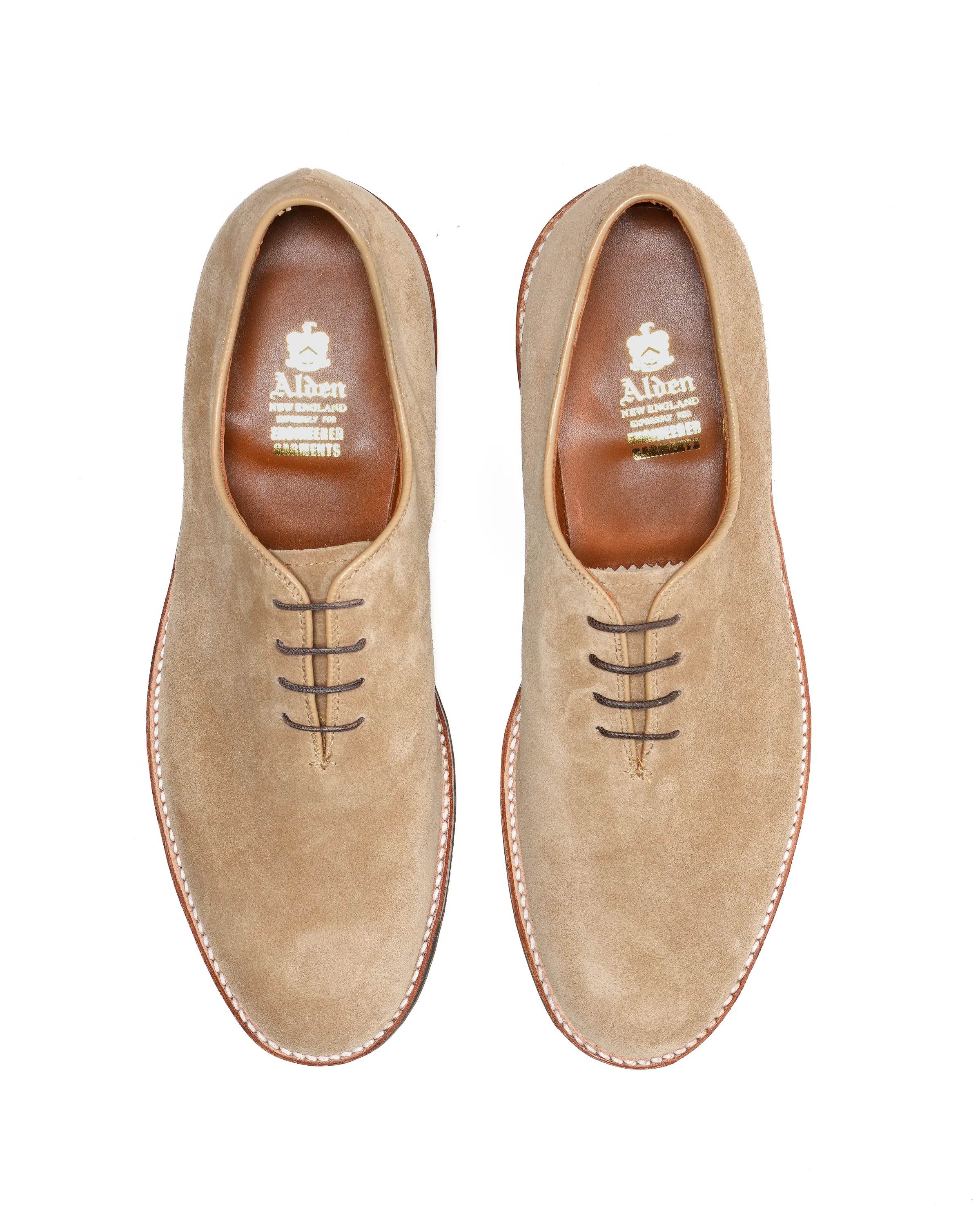 Engineered Garments x Alden - Wholecut Plain Toe Oxford - Tan Suede 7 Engineered Garments x Alden - Wholecut Plain Toe Oxford - Tan Suede