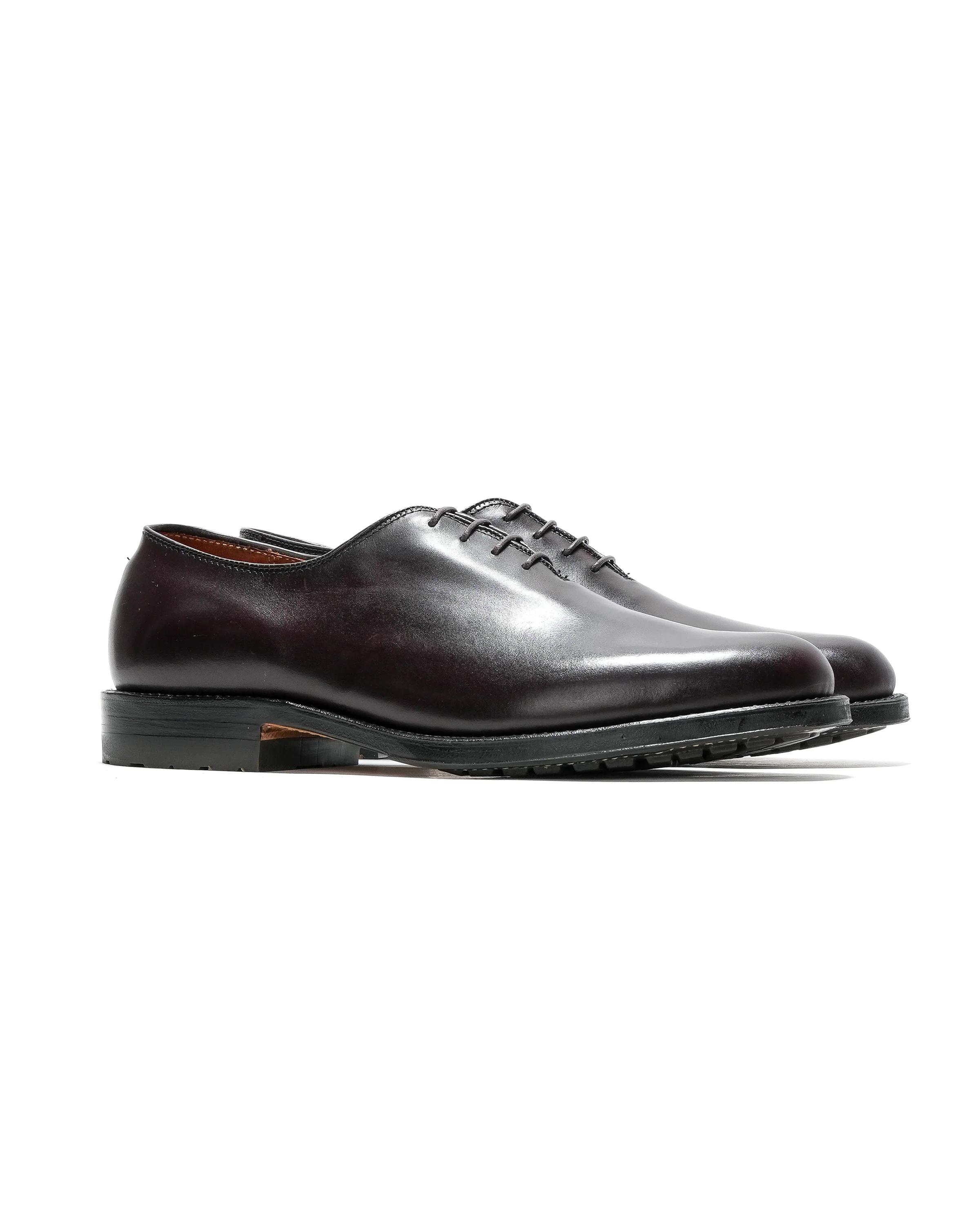 Engineered Garments x Alden - Wholecut  Plain Toe Oxford - Burgundy - Calf Skin