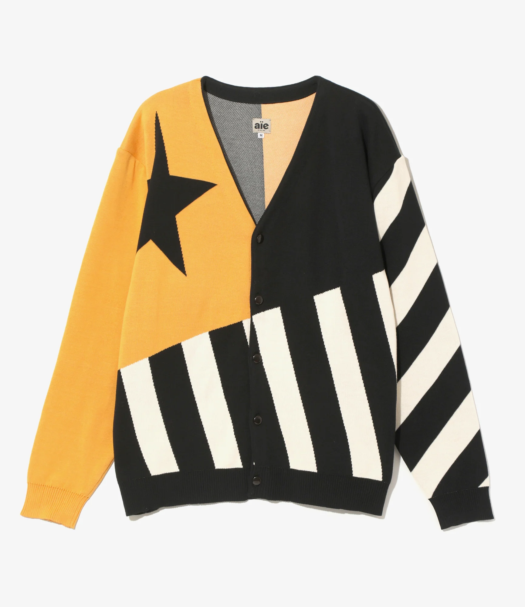 Knit Cardigan - Black - Cotton Stars and Stripes