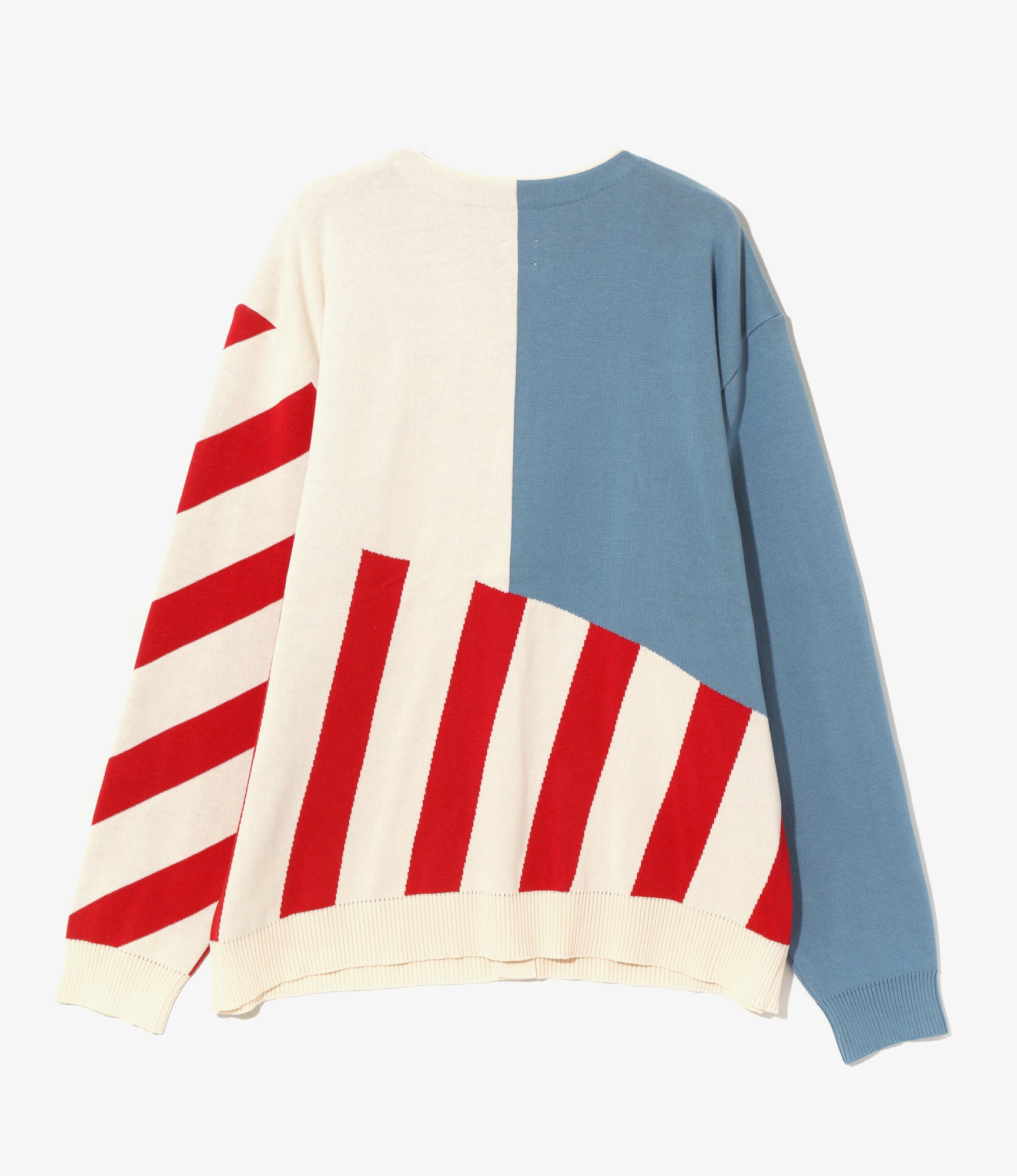 Knit Cardigan - White - Cotton Stars and Stripes