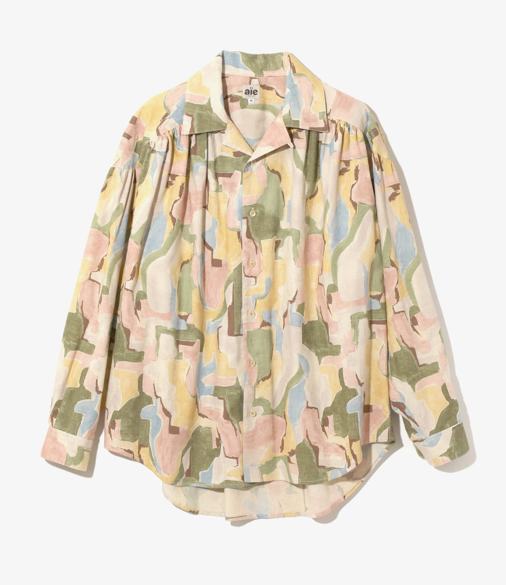 Painter Shirt - Pink / Biege - Abstract Printed L/C Cloth