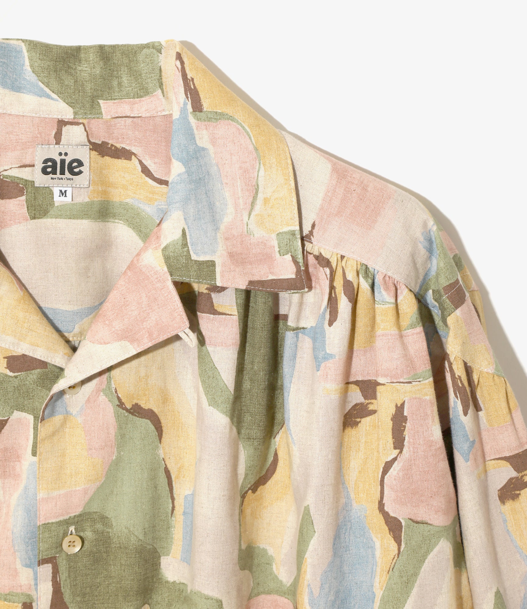 Painter Shirt - Pink / Biege - Abstract Printed L/C Cloth