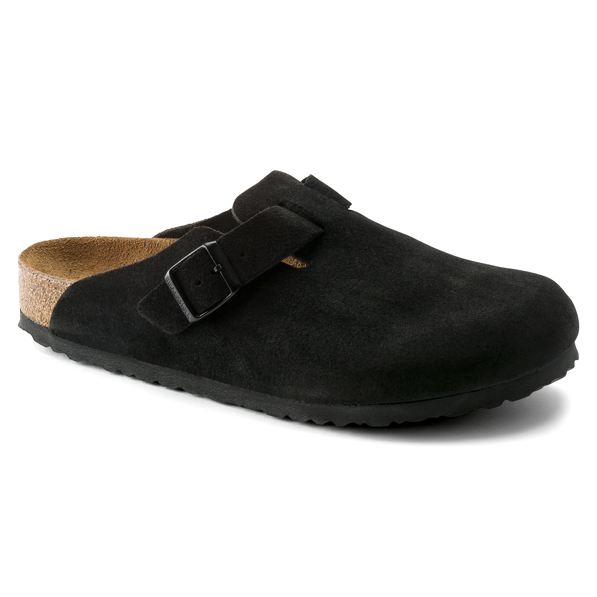 Boston - Black Suede - Soft Footbed