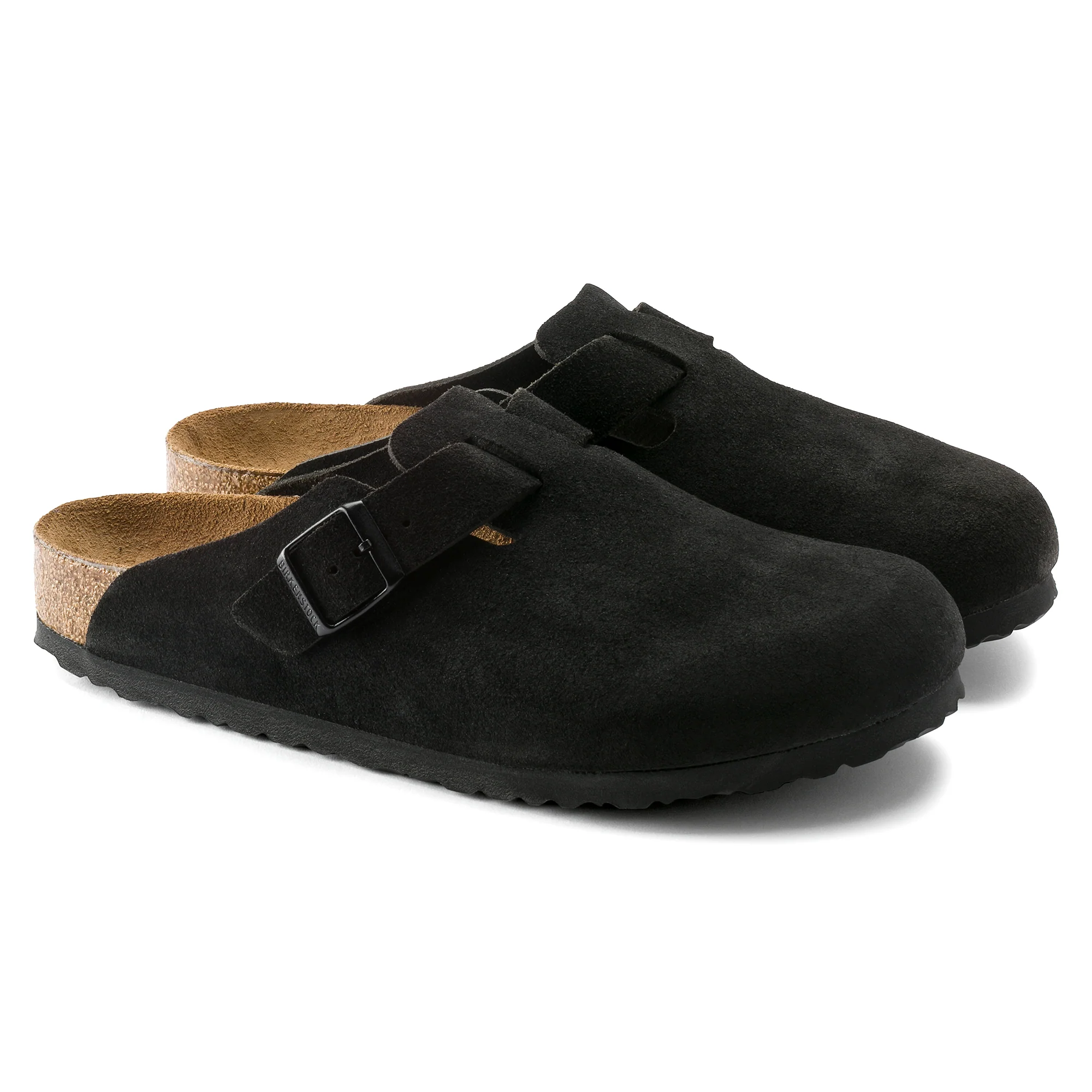 Boston - Black Suede - Soft Footbed