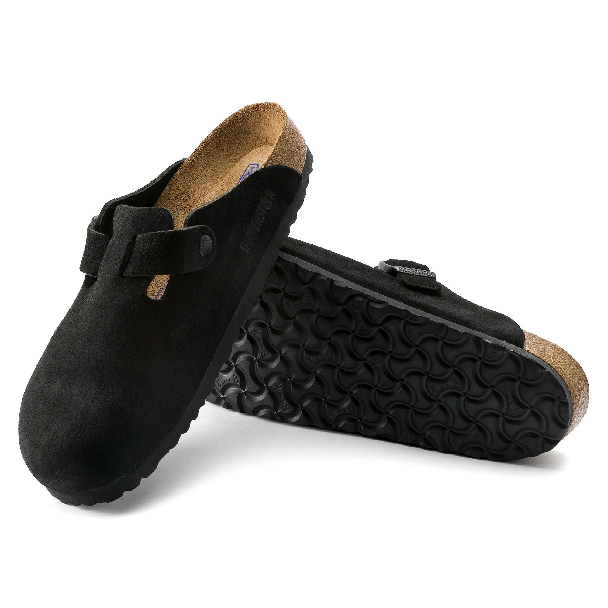 Boston - Black Suede - Soft Footbed