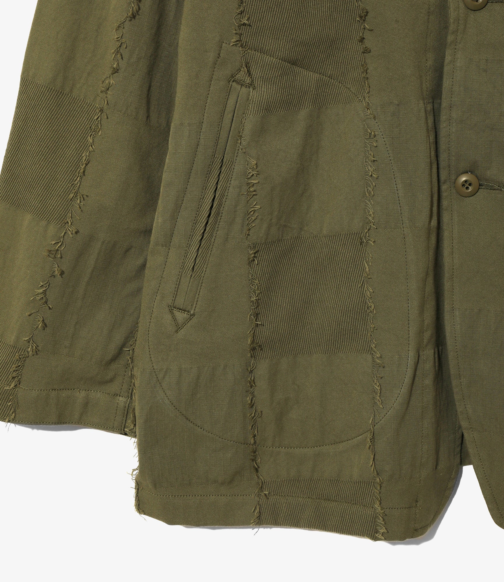 Arrow Jacket - Olive - Ripstop Cut Jacquard