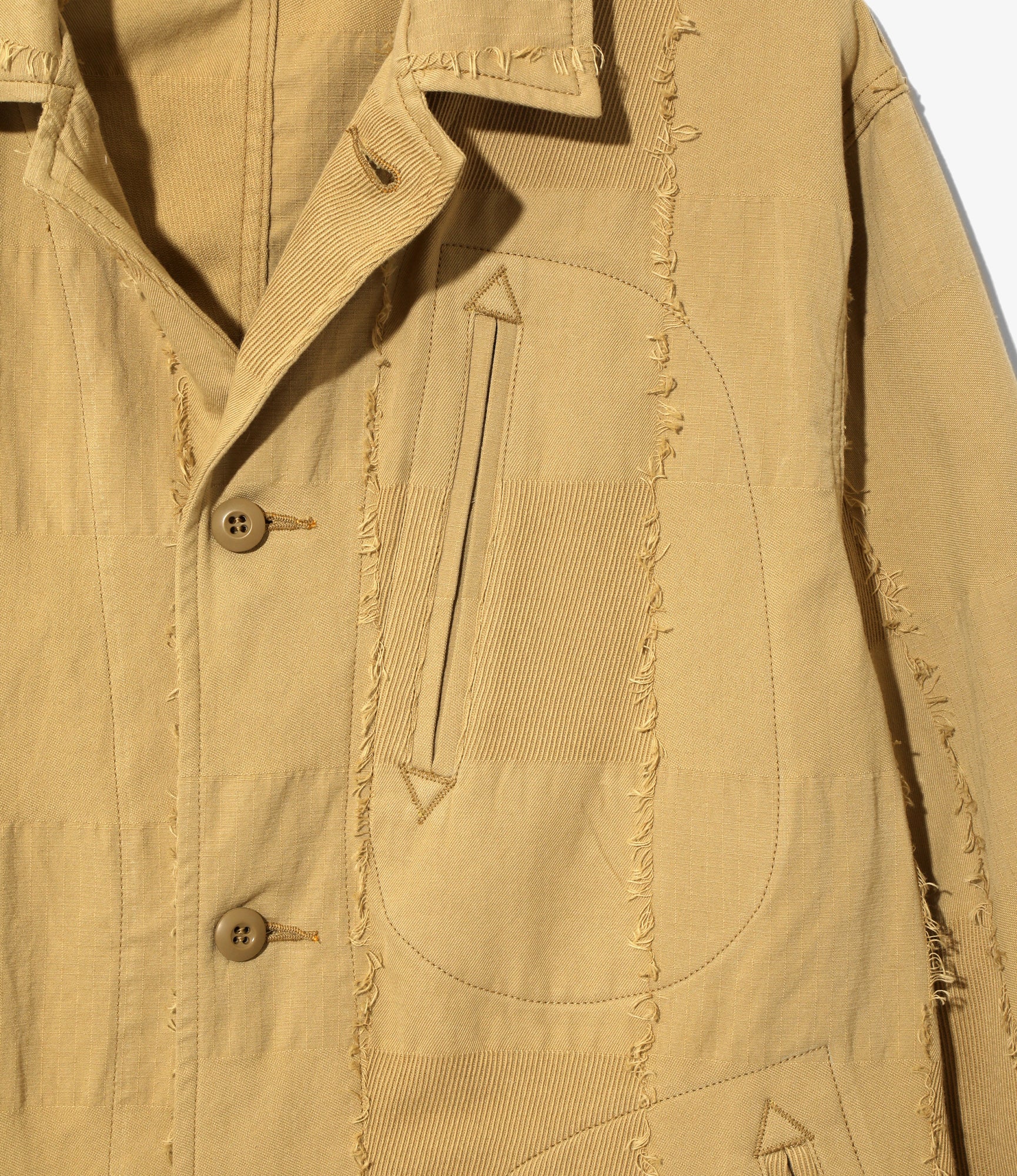 Arrow Jacket - Khaki - Ripstop Cut Jacquard