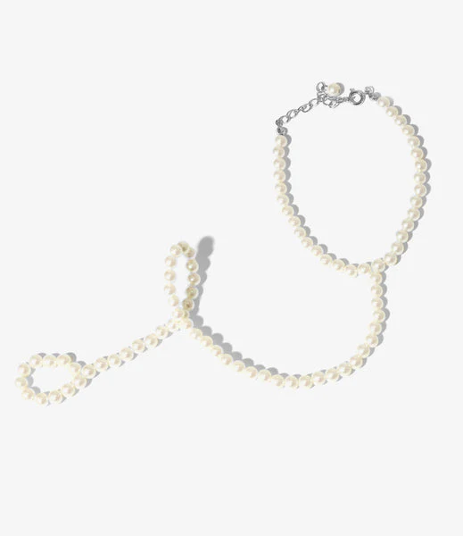 Ring & Bracelet - Natural - White Beads