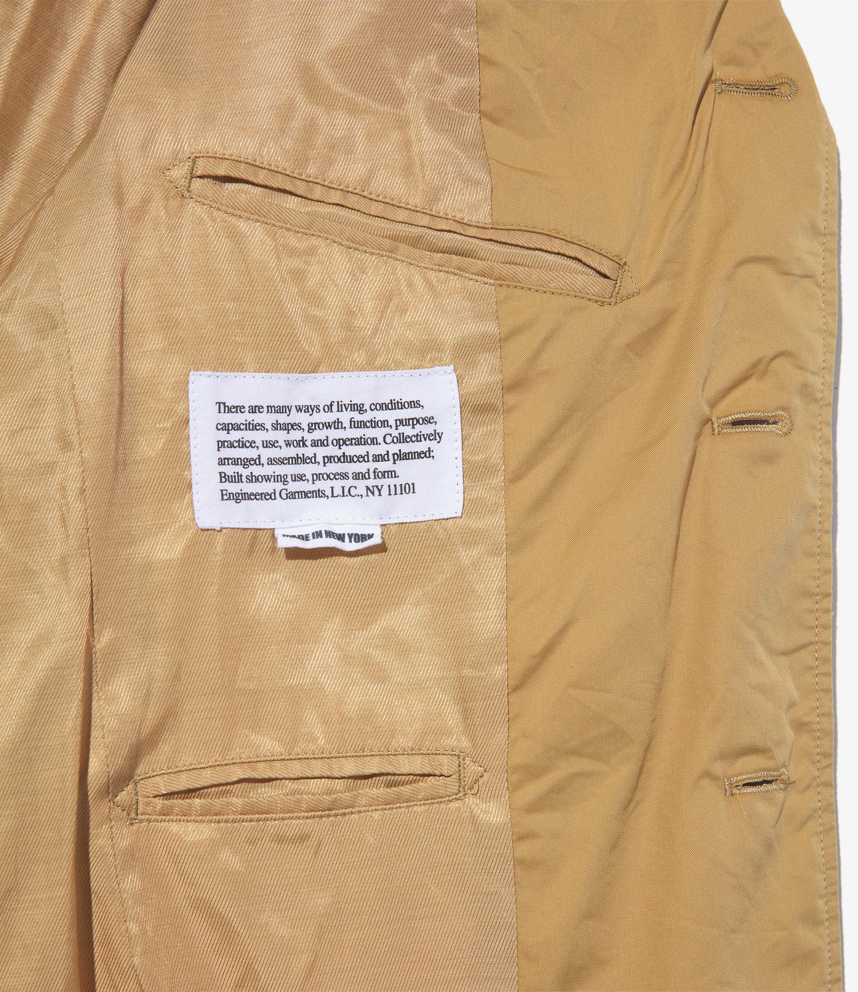 Andover Jacket - Khaki Cotton Superfine Poplin