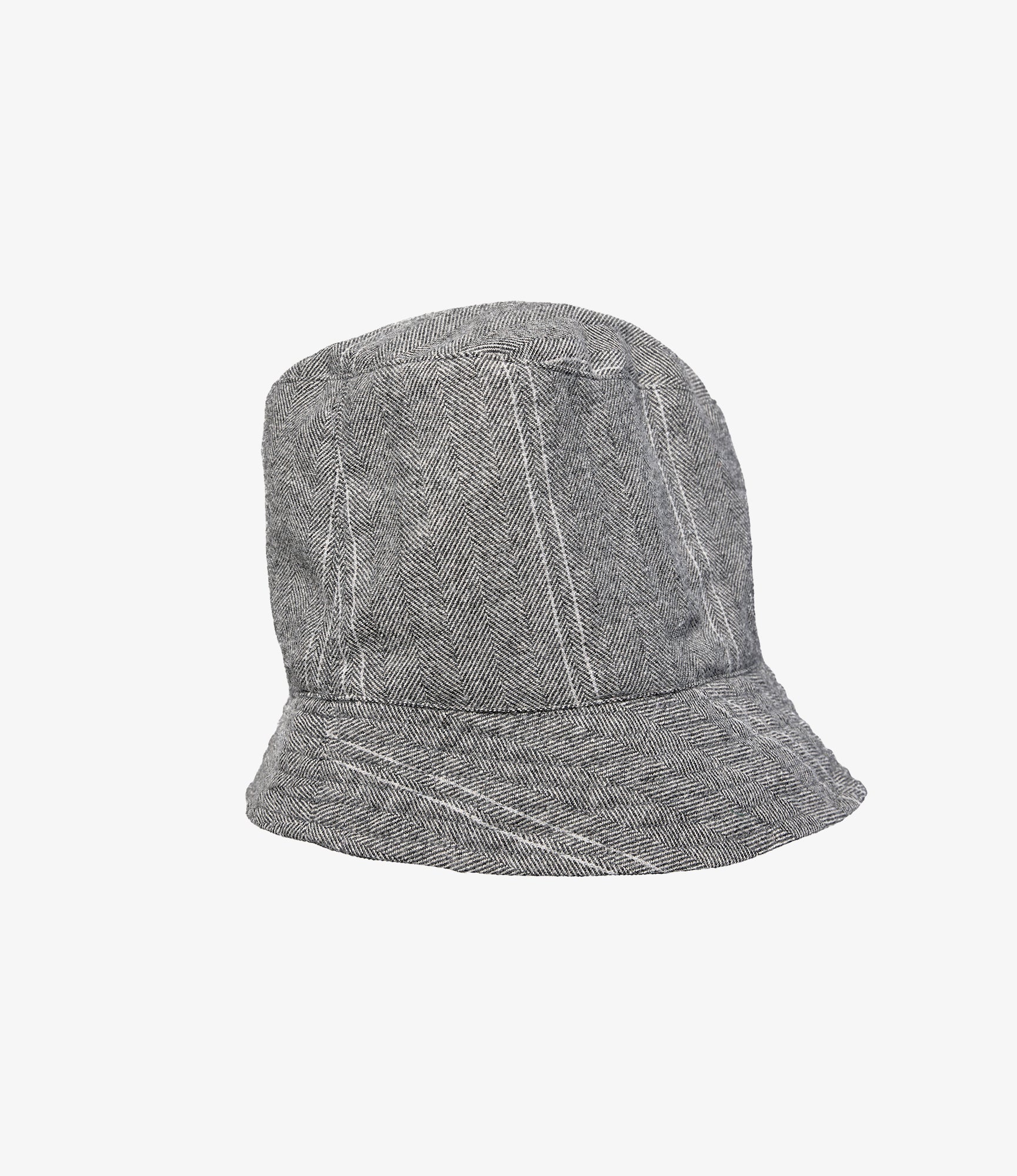 Bucket Hat - Lt. Grey Wool Striped HB