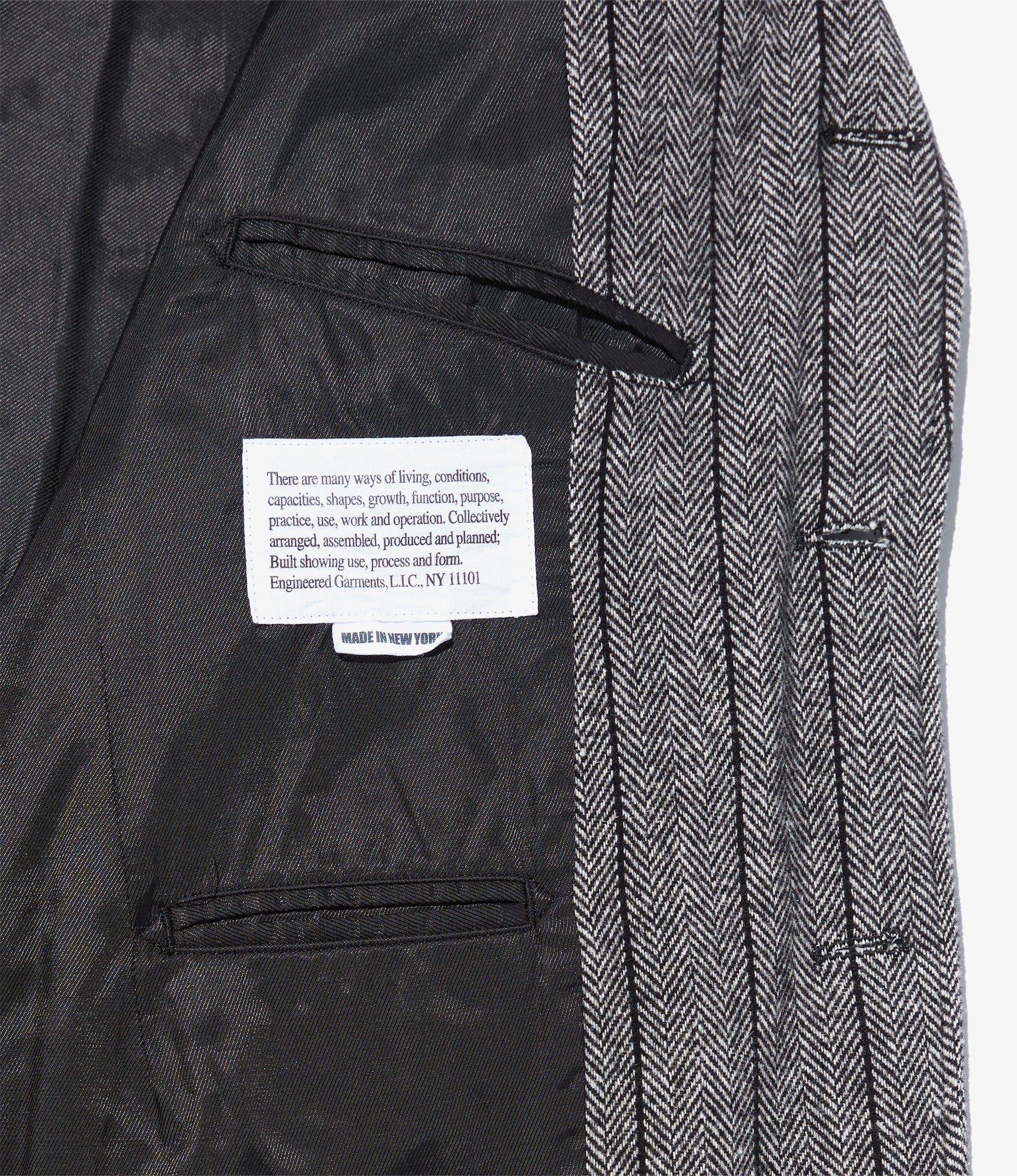 Andover Jacket - Dk. Grey Wool Striped HB 3 Andover Jacket - Dk. Grey Wool Striped HB