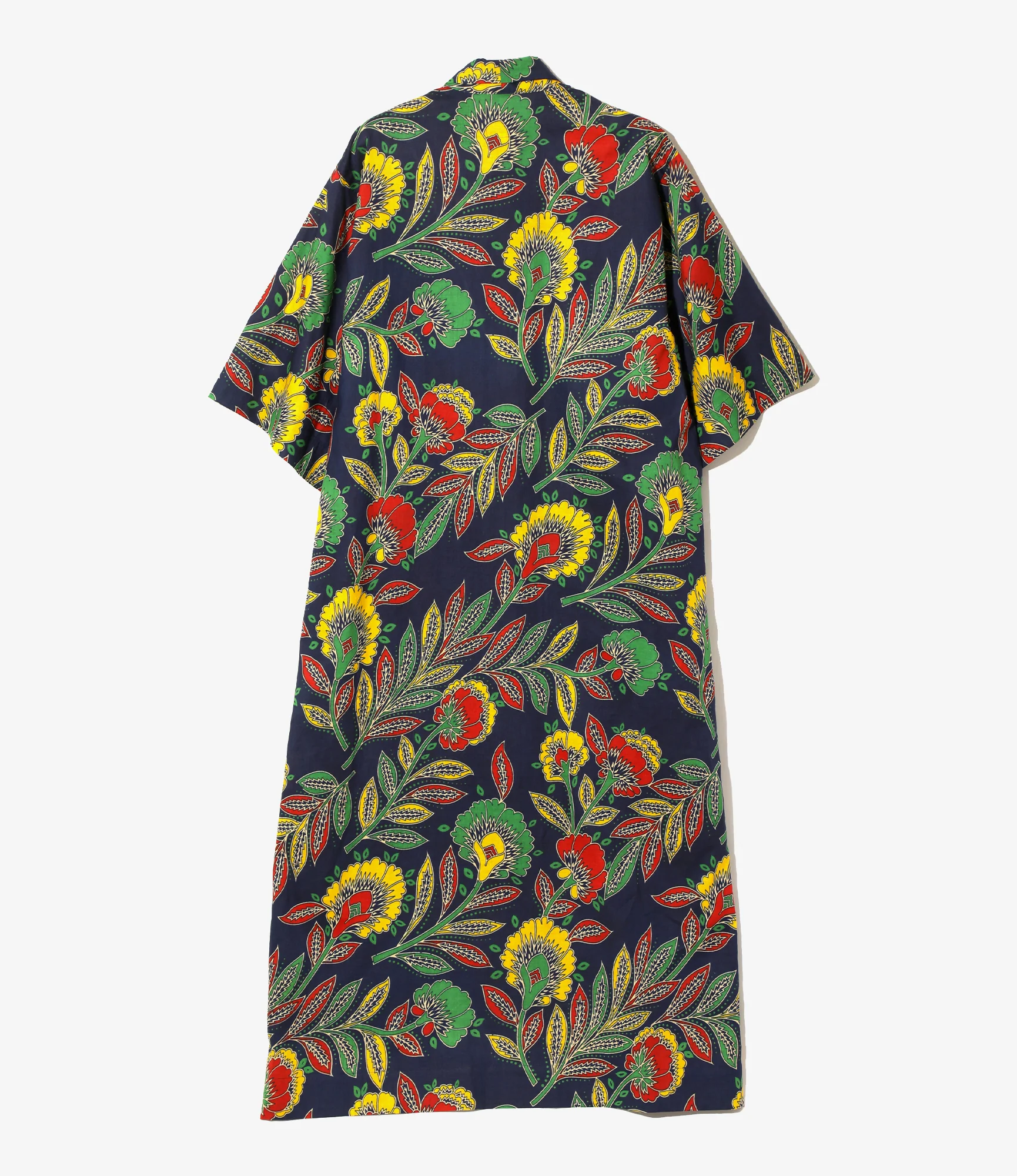 Ascot Collar Dress -  Botanical - Printed Cotton Lawn