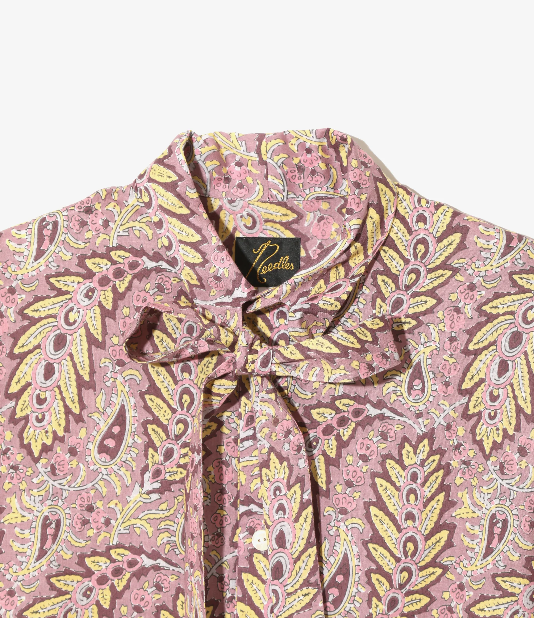 Ascot Collar Dress - Paisley - Printed Cotton Lawn 3 Ascot Collar Dress - Paisley - Printed Cotton Lawn