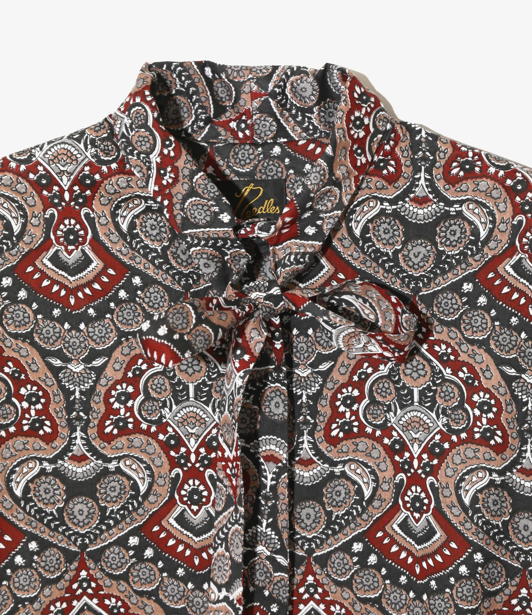 Ascot Collar Dress - Arabesque - Printed Cotton Lawn