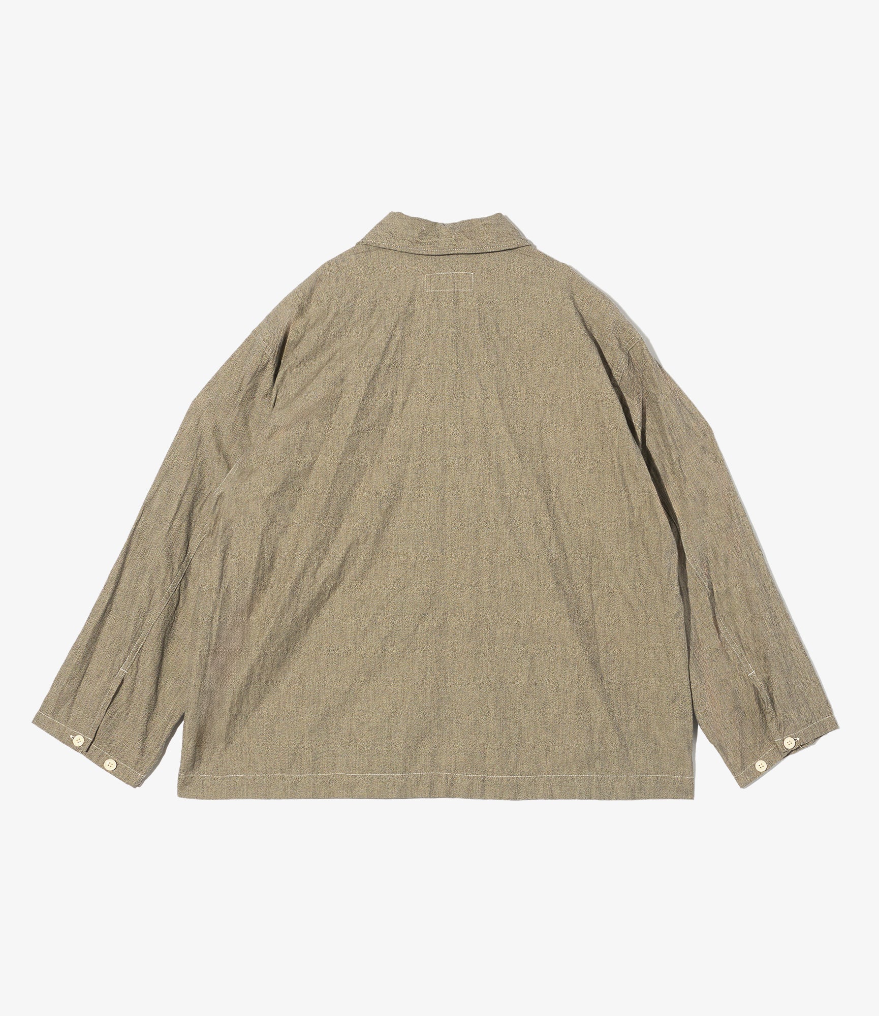 Army Pop Over Shirt - H. Grey Cotton Chambray 3 Army Pop Over Shirt - H. Grey Cotton Chambray