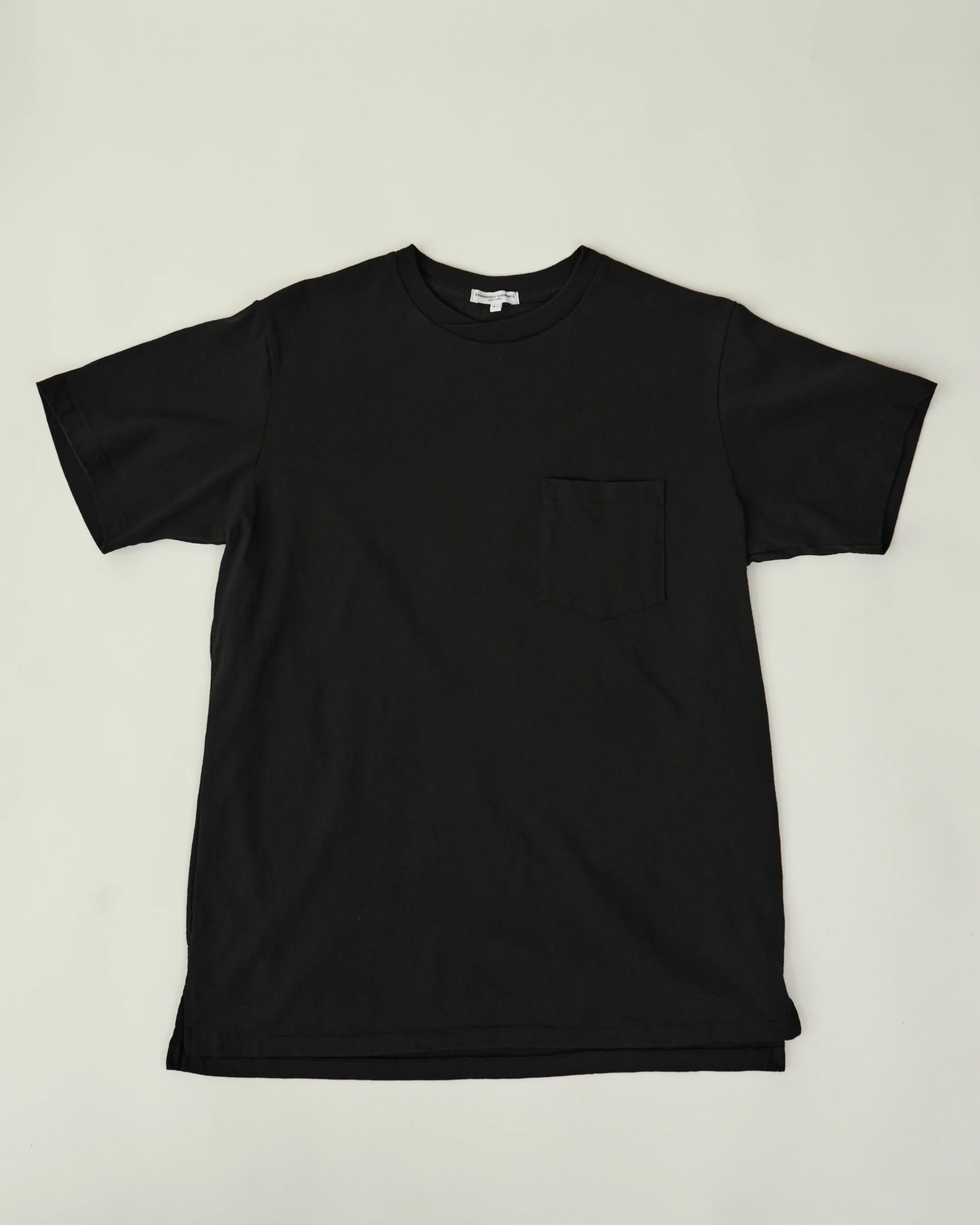 Cross Crew Neck  Pocket Tee - Black