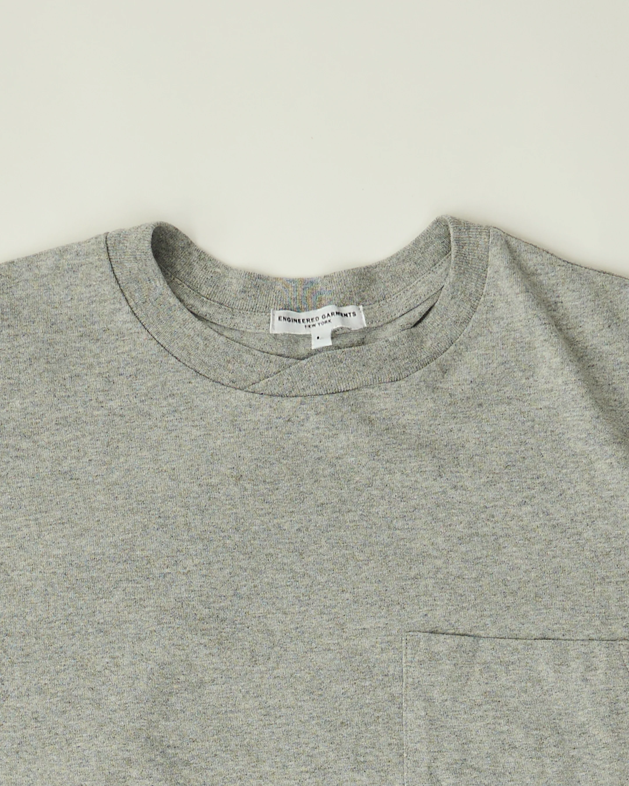 Cross Crew Neck Pocket Tee - Heather Grey 3 Cross Crew Neck Pocket Tee - Heather Grey