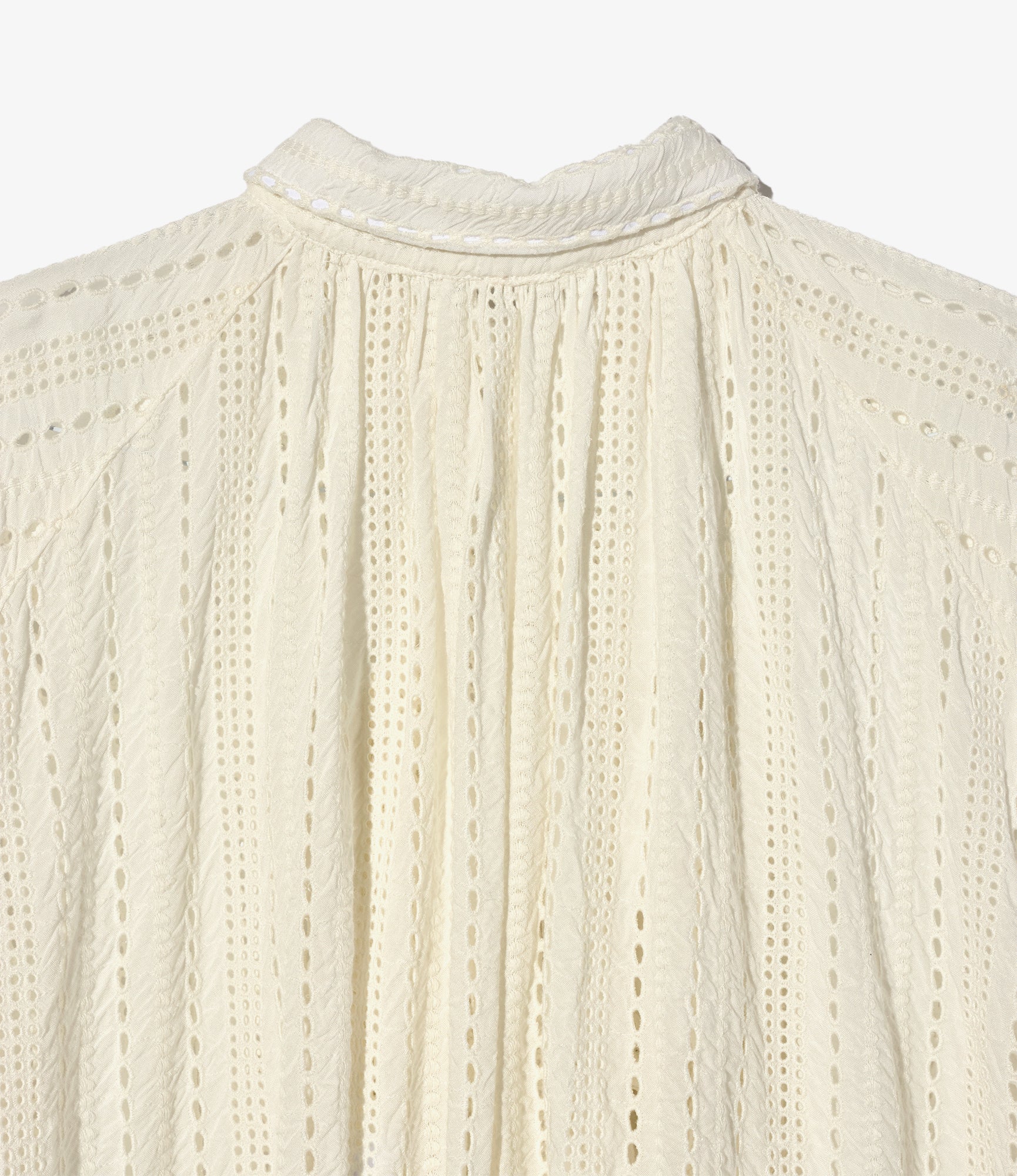 LAB Shirt - White Rayon Embroidery Eyelet 4 LAB Shirt - White Rayon Embroidery Eyelet