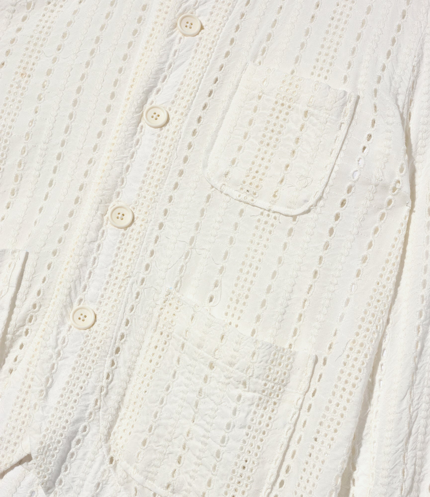 Cutaway Jacket - White Rayon Embroidery Eyelet
