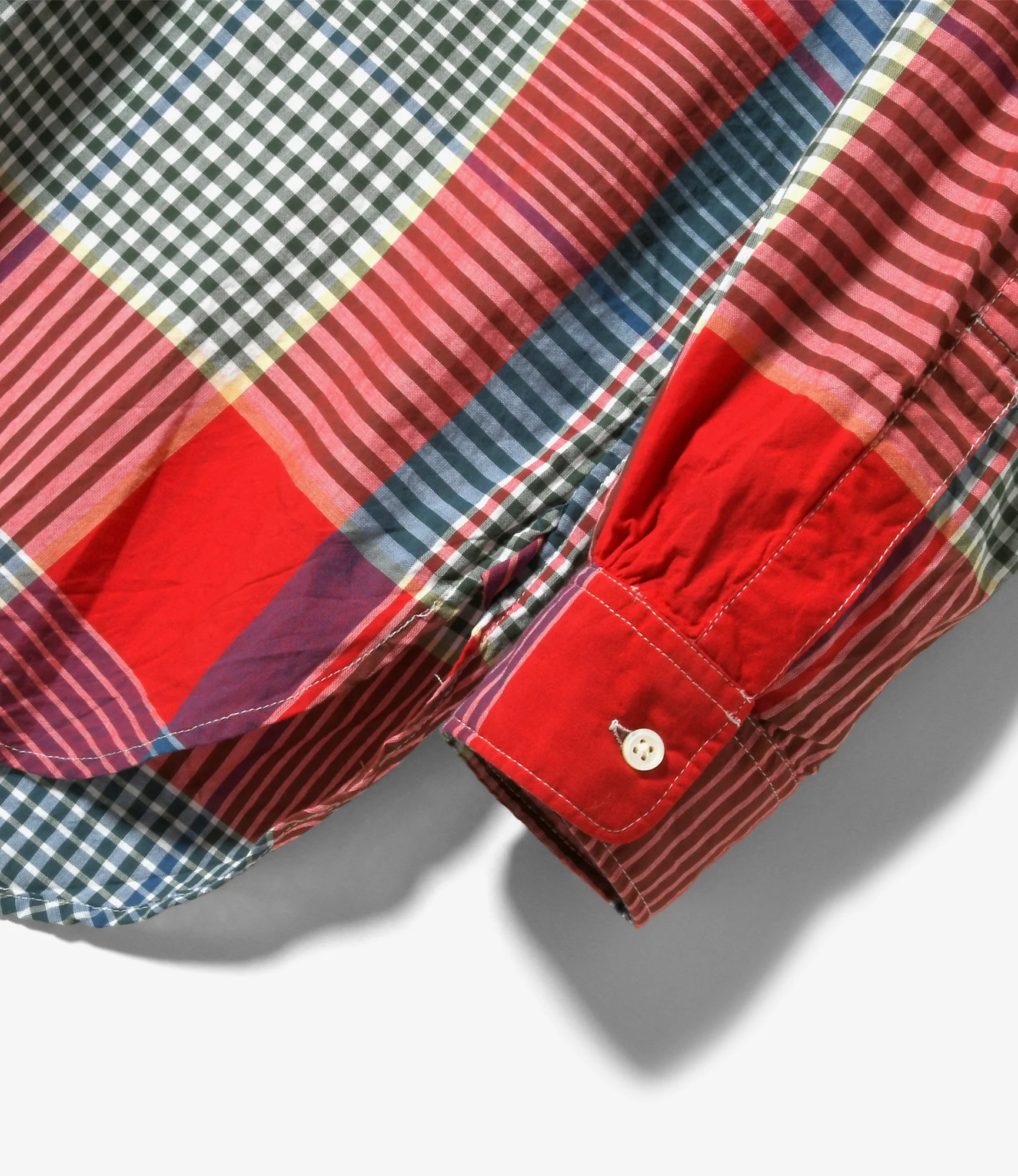 19th Century BD Shirt - Red/Green Big Madras Plaid 3 19th Century BD Shirt - Red/Green Big Madras Plaid