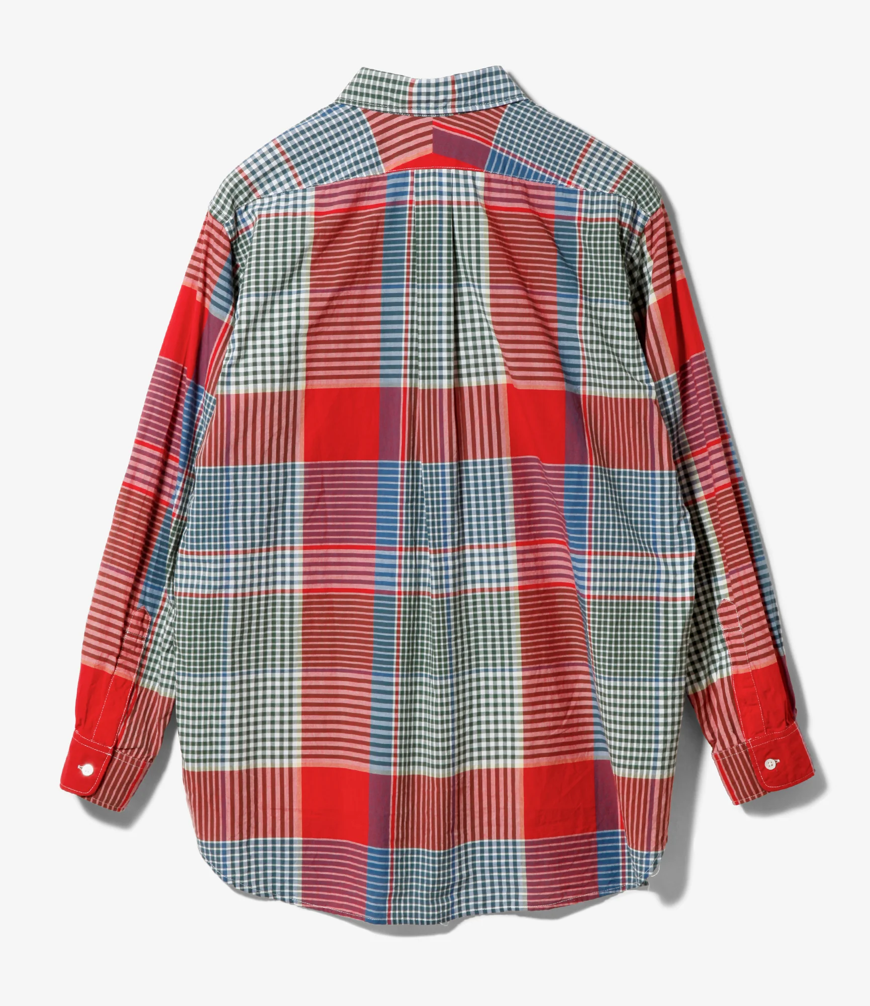 19th Century BD Shirt - Red/Green Big Madras Plaid 4 19th Century BD Shirt - Red/Green Big Madras Plaid