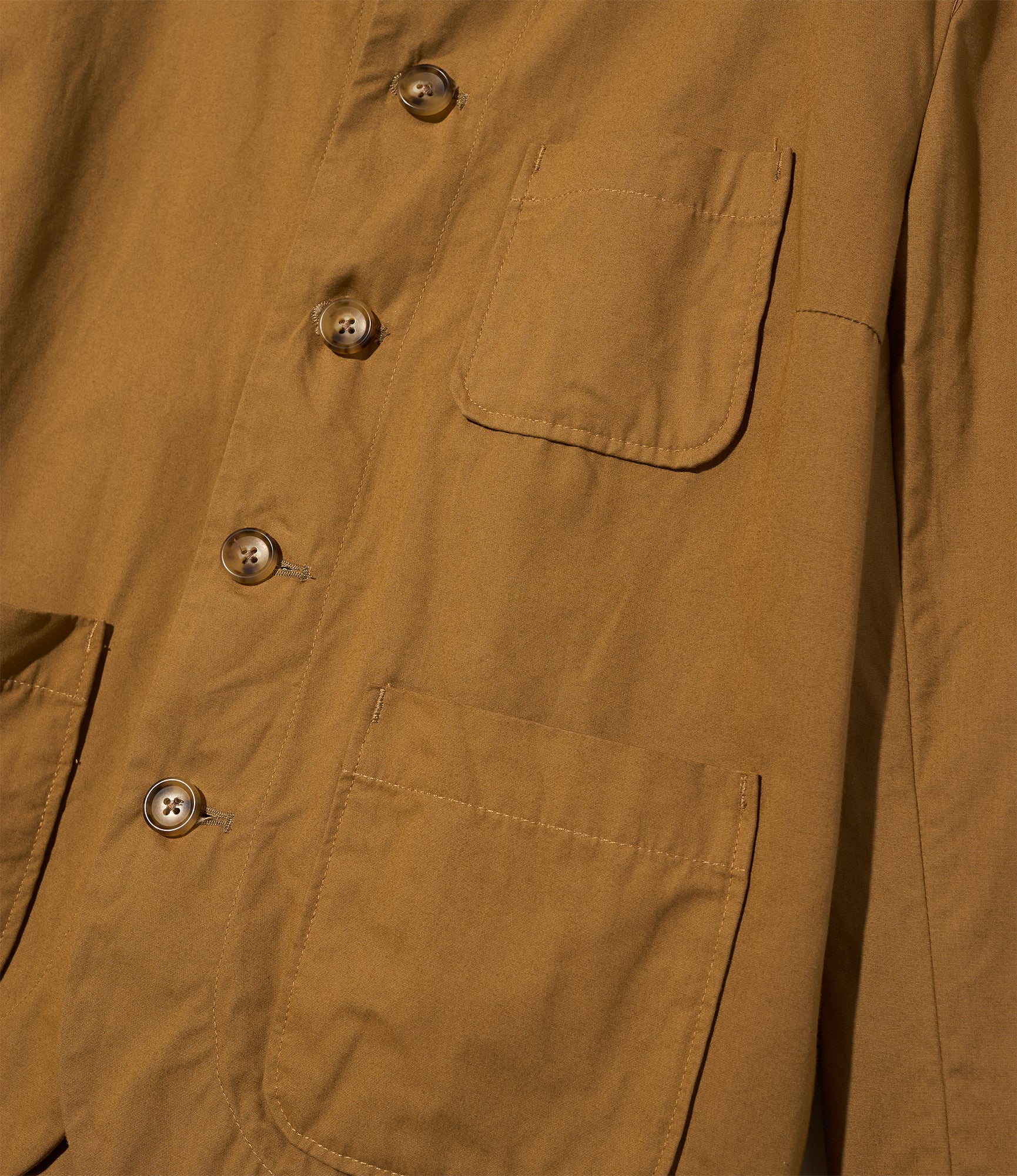 Cutaway Jacket - Dk. Khaki Cotton Crosgrain 2 Cutaway Jacket - Dk. Khaki Cotton Crosgrain