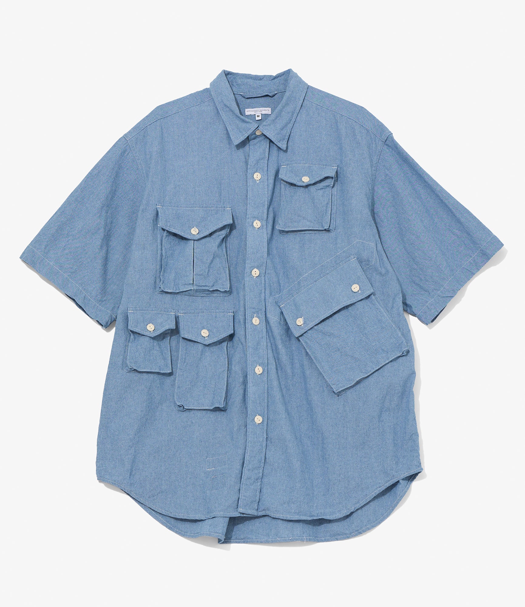 S/S Cargo Shirt for NNY x Blue in Green - Lt. Blue 4.5oz Cotton Chambray