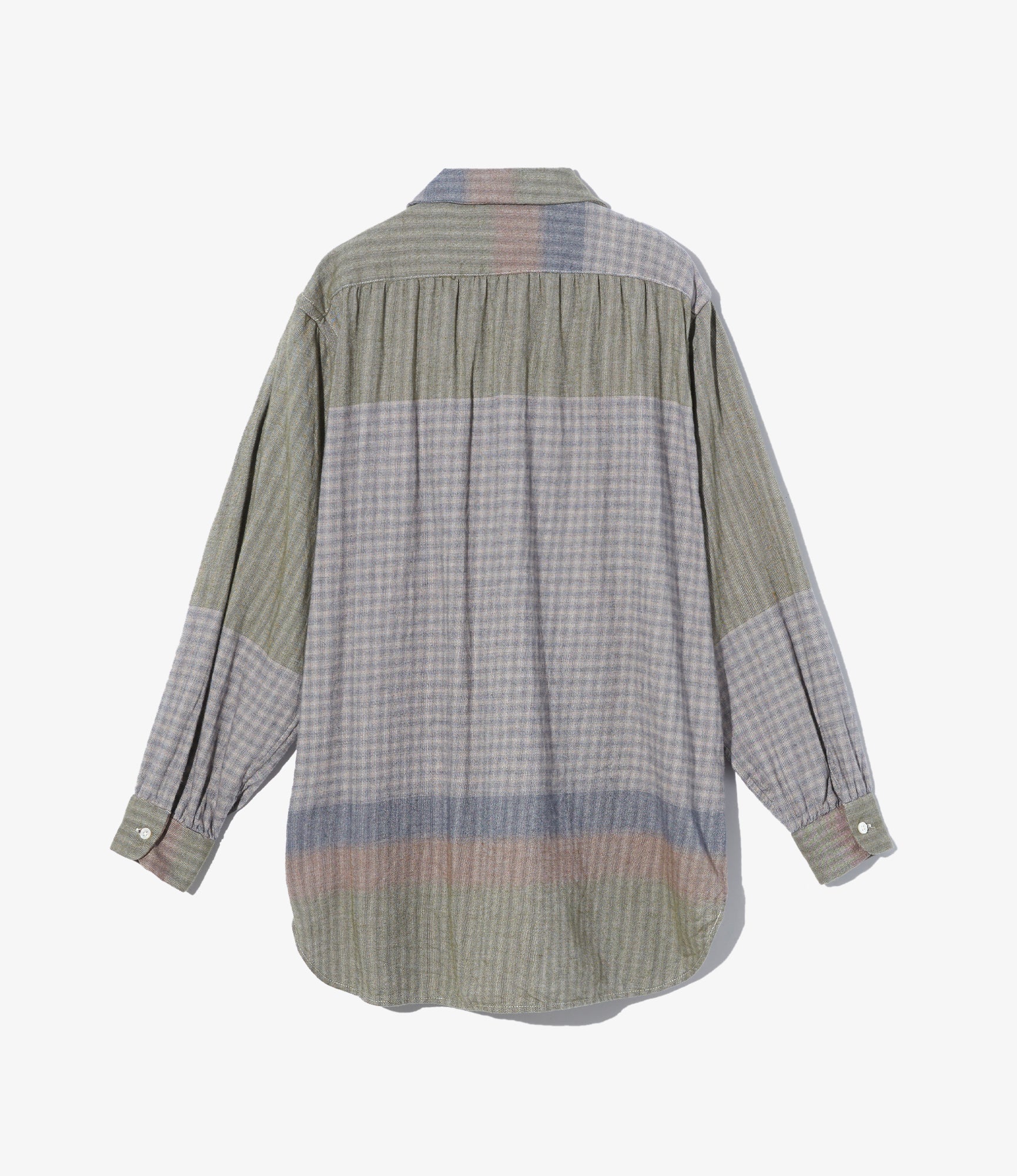 Women's Rounded Collar Shirt - Ivory 21W Corduroy Polka Dot Print 2 Women's Rounded Collar Shirt - Ivory 21W Corduroy Polka Dot Print