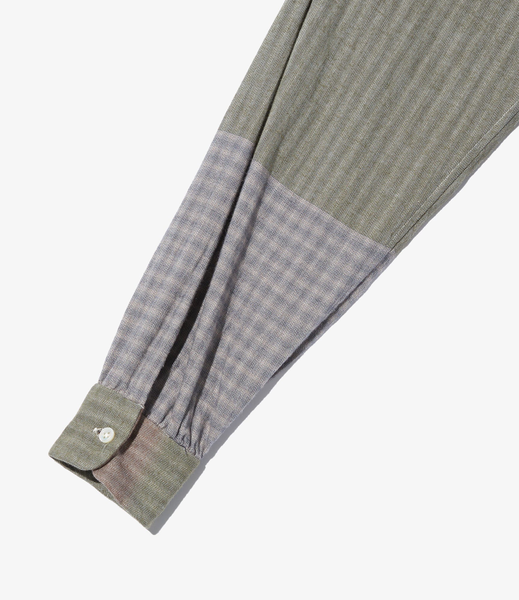 Women's Rounded Collar Shirt - Multi Color Smoky Horizontal Stripe 5 Women's Rounded Collar Shirt - Multi Color Smoky Horizontal Stripe