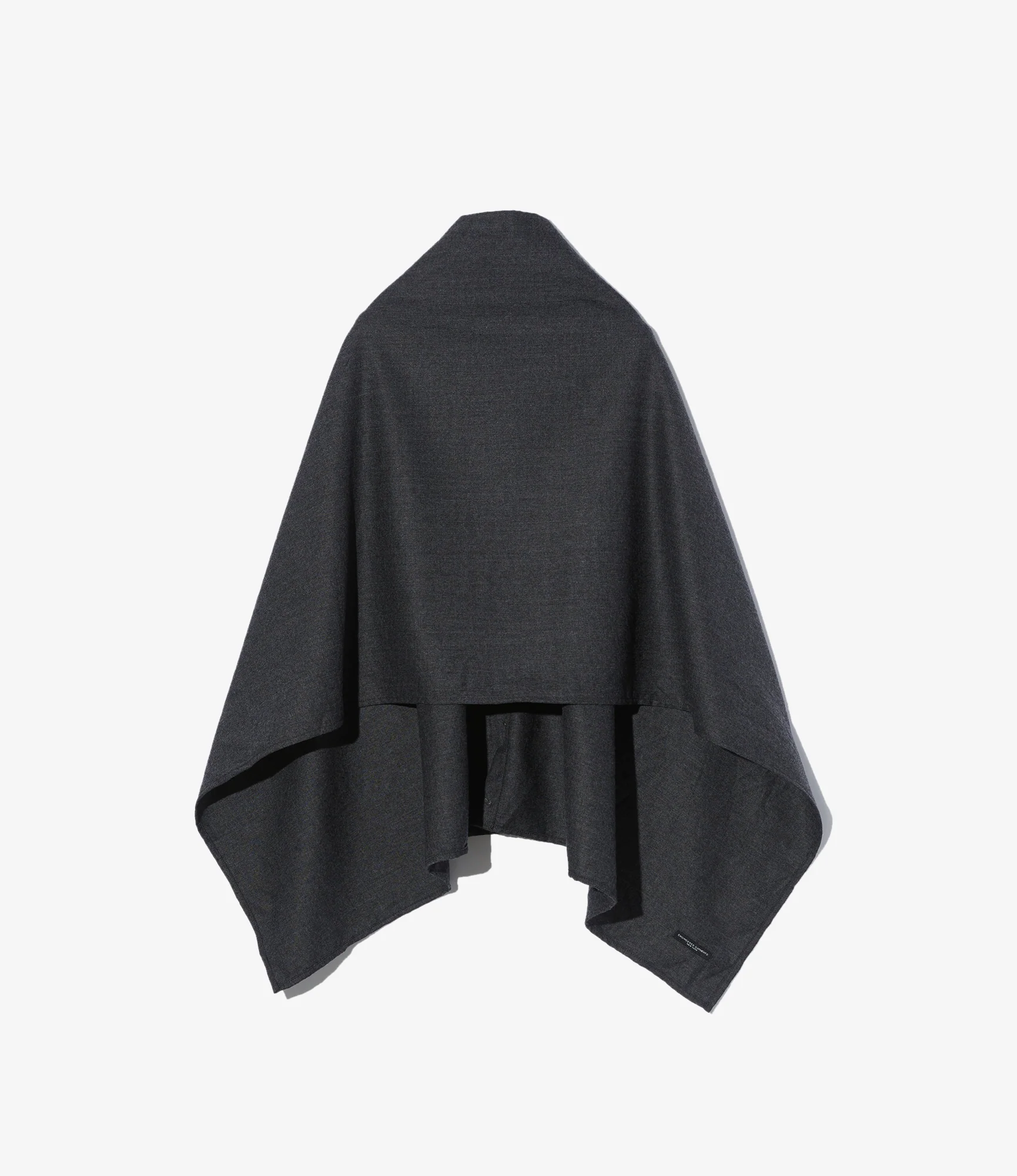 Button Shawl - Charcoal High Count Worsted Wool