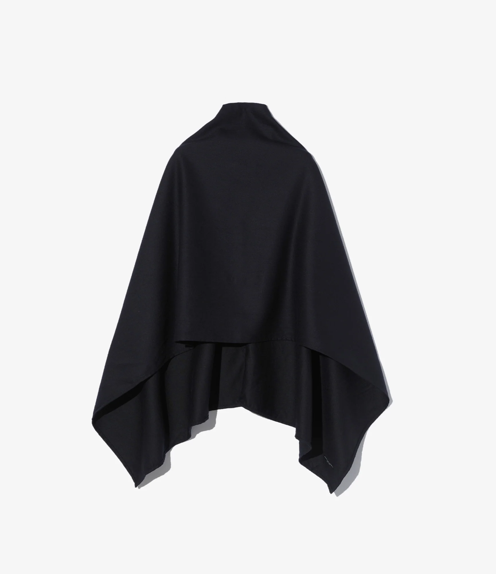 Button Shawl - Dk. Navy High Count Worsted Wool