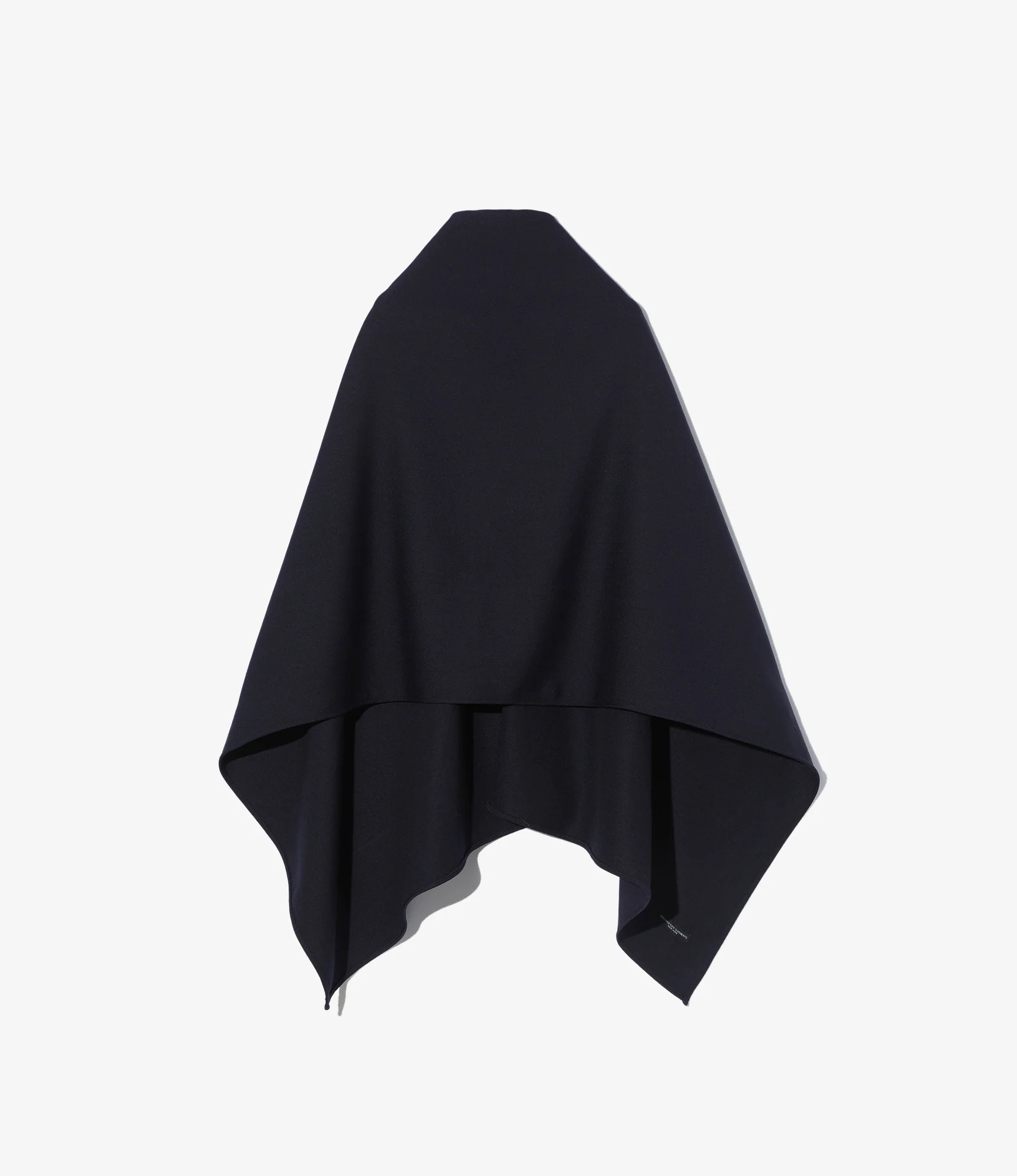 Button Shawl - Dk. Navy Heavy Wool Elastique
